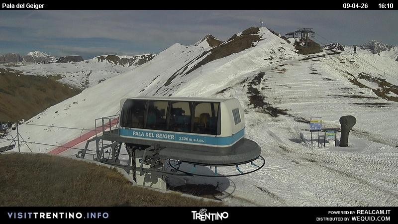 Archived image Webcam Pozza di Fassa - Pala del Geiger