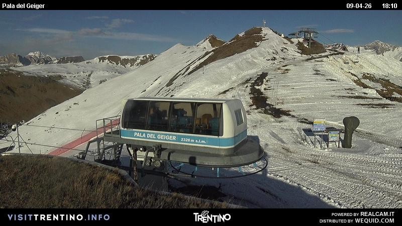 Archived image Webcam Pozza di Fassa - Pala del Geiger