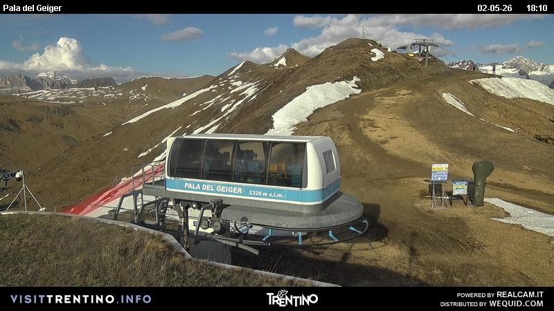 Archived image Webcam Pozza di Fassa - Pala del Geiger