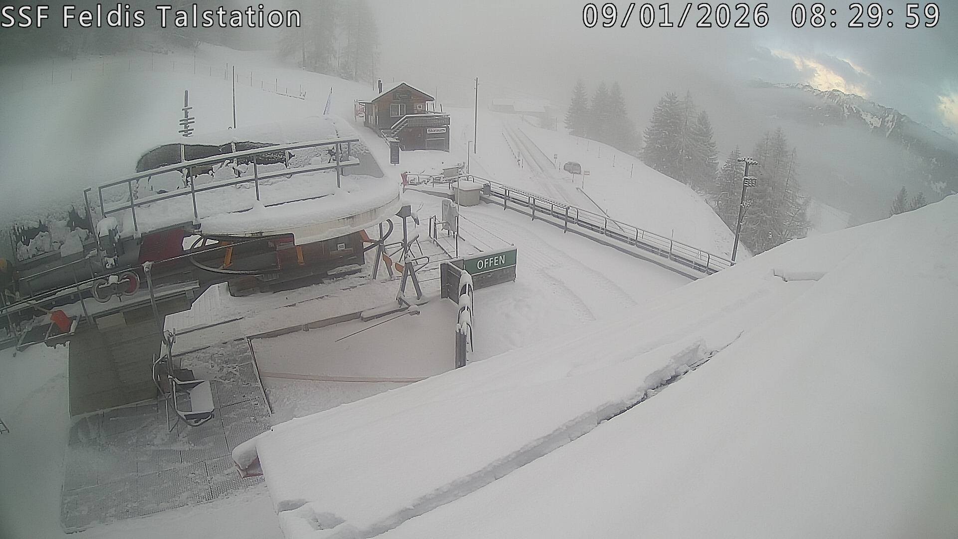 Archiv Foto Webcam Talstation Feldis/ Veulden