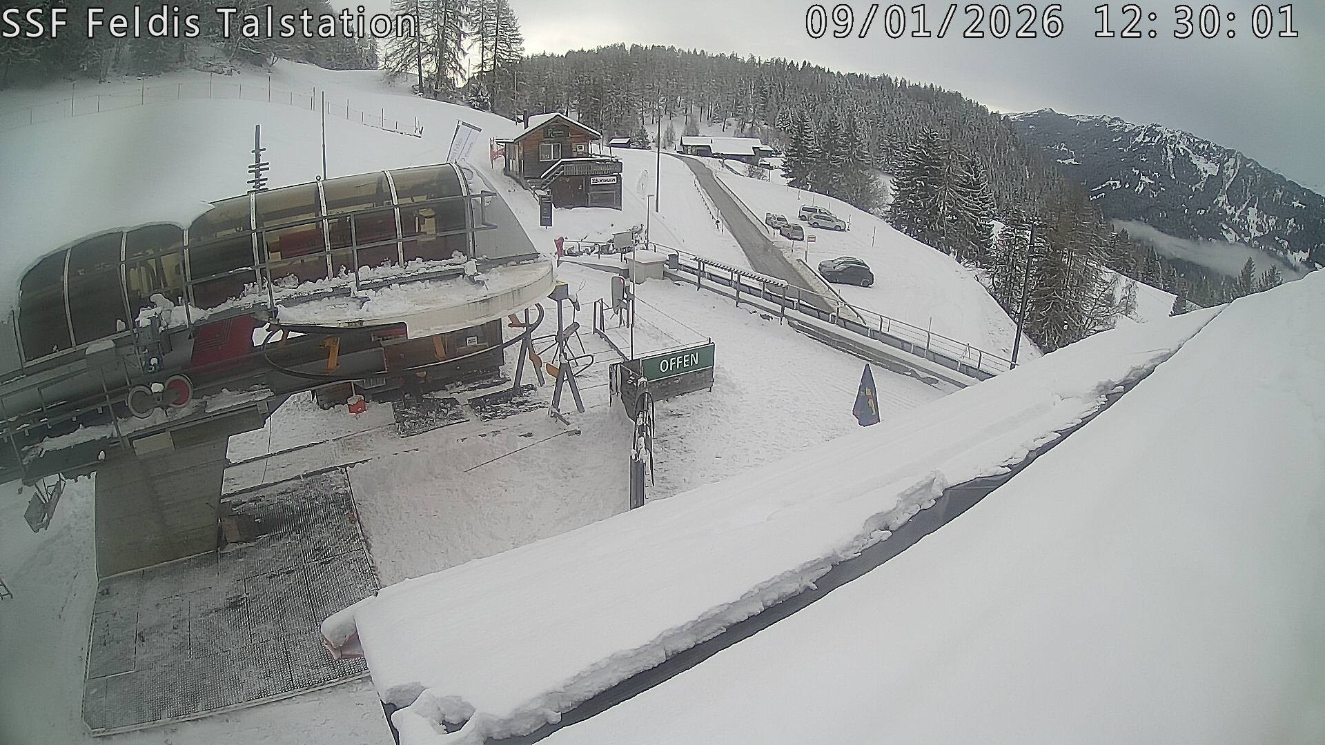 Archiv Foto Webcam Talstation Feldis/ Veulden