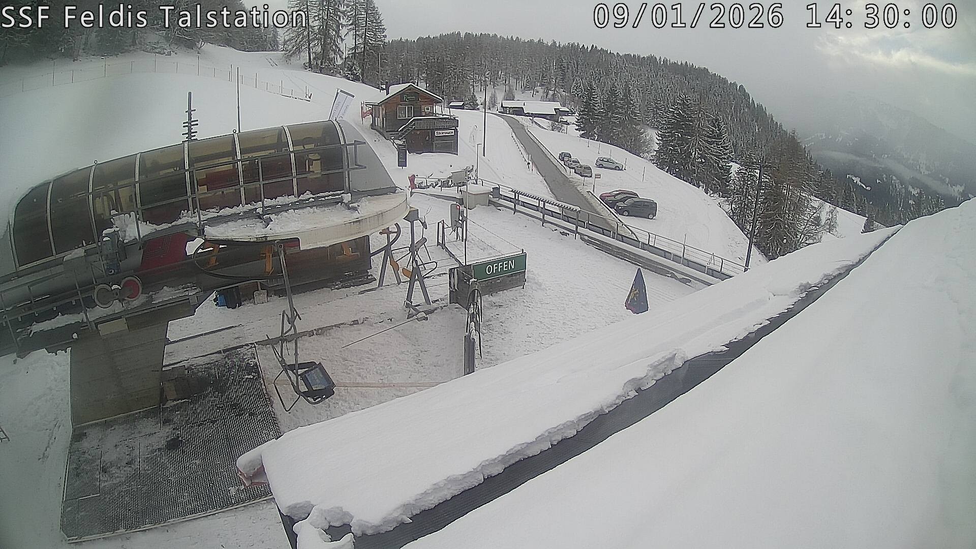 Archiv Foto Webcam Talstation Feldis/ Veulden