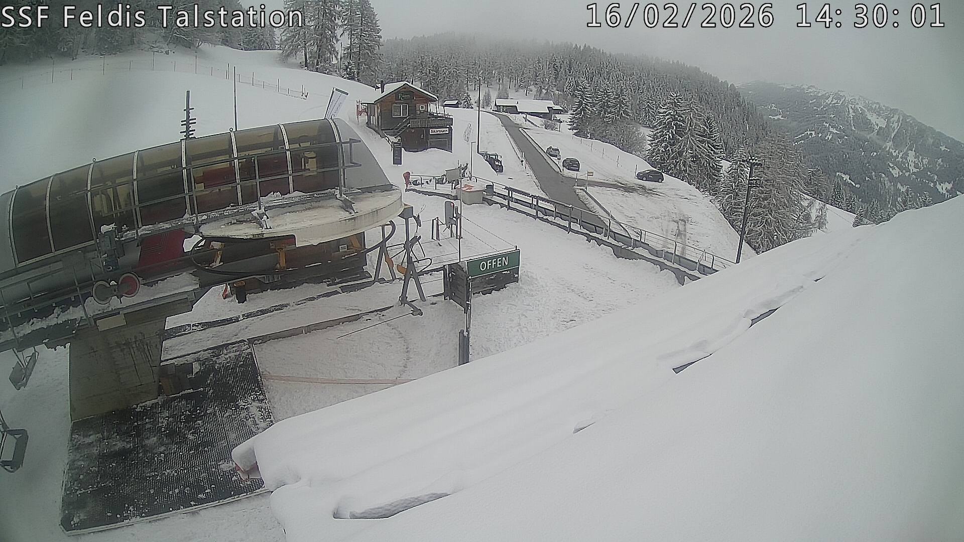 Archiv Foto Webcam Talstation Feldis/ Veulden