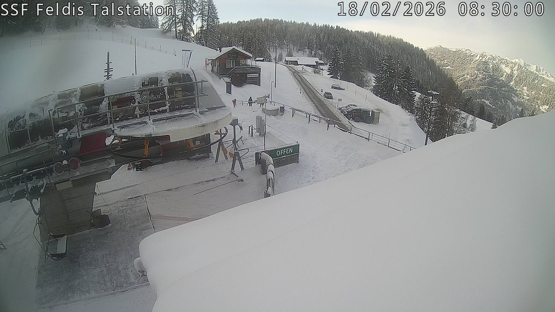 Archiv Foto Webcam Talstation Feldis/ Veulden