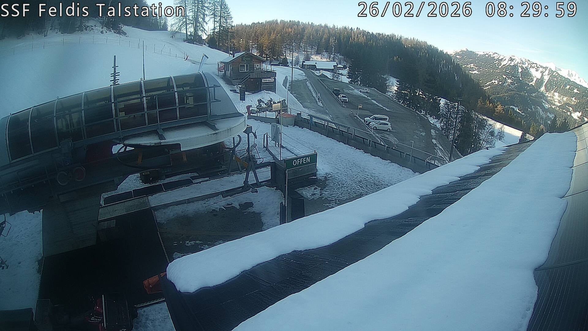 Archived image Webcam Valley station Feldis