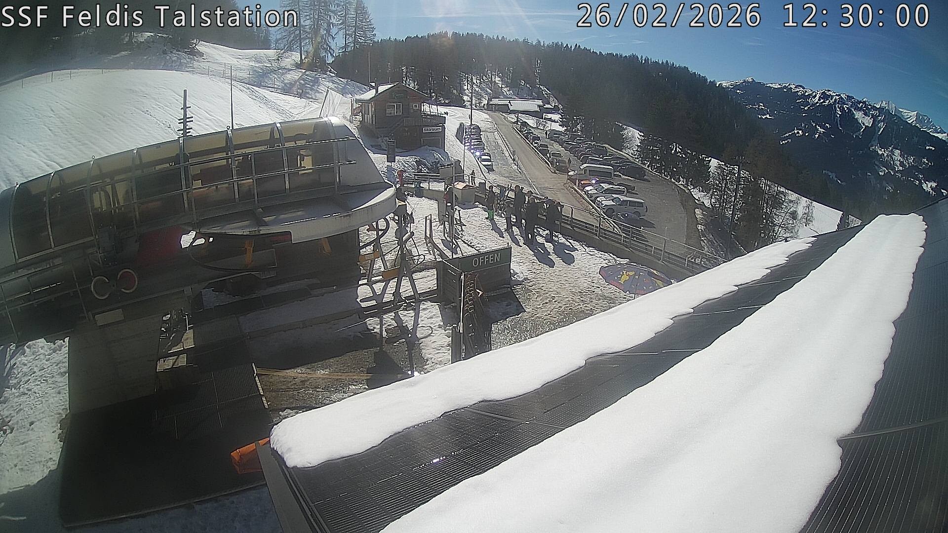 Archived image Webcam Valley station Feldis