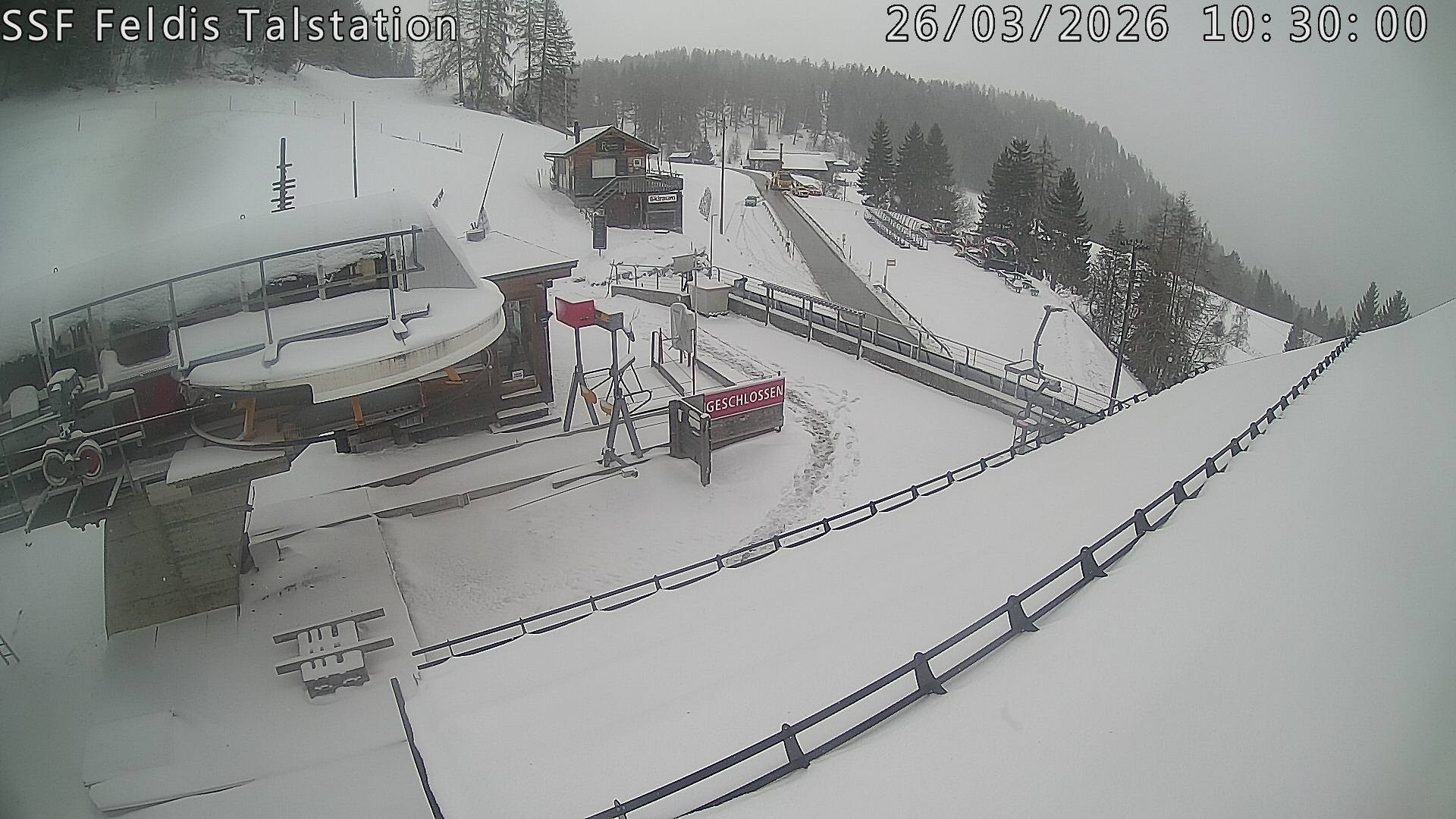 Archiv Foto Webcam Talstation Feldis/ Veulden