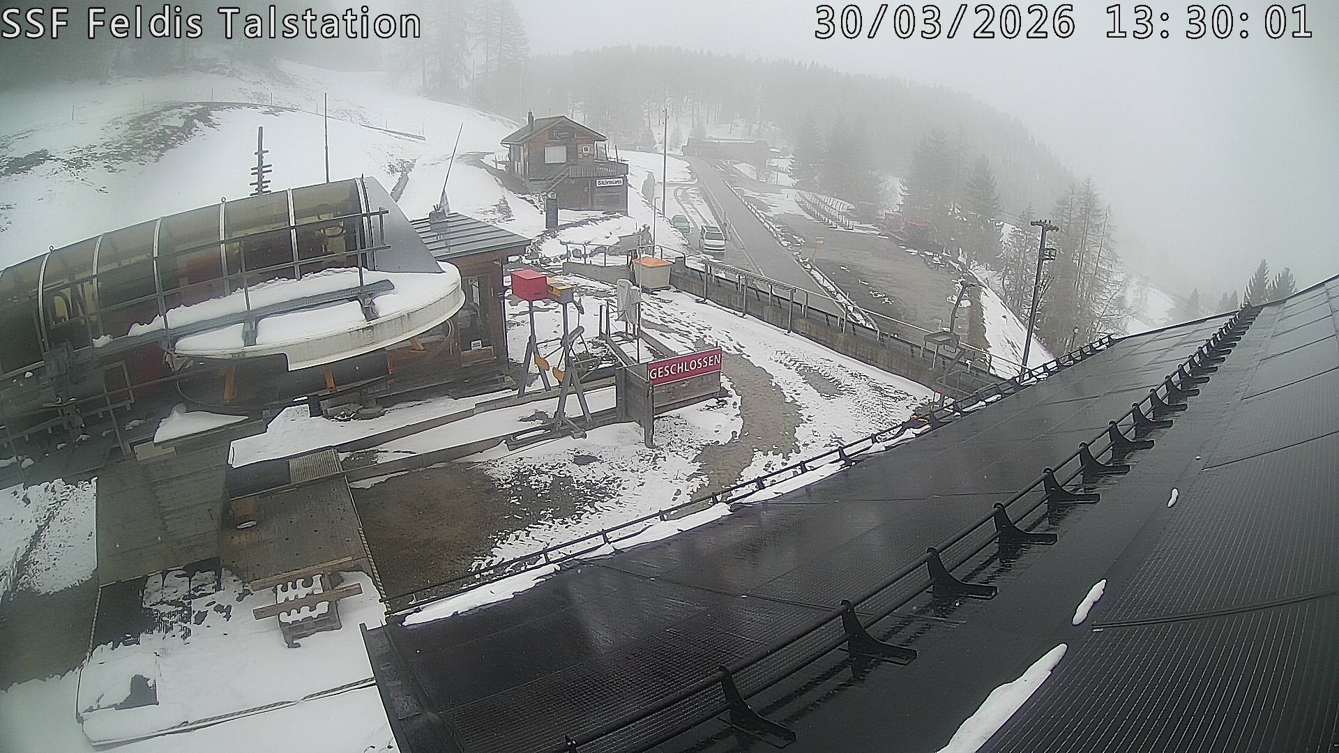 Archived image Webcam Valley station Feldis