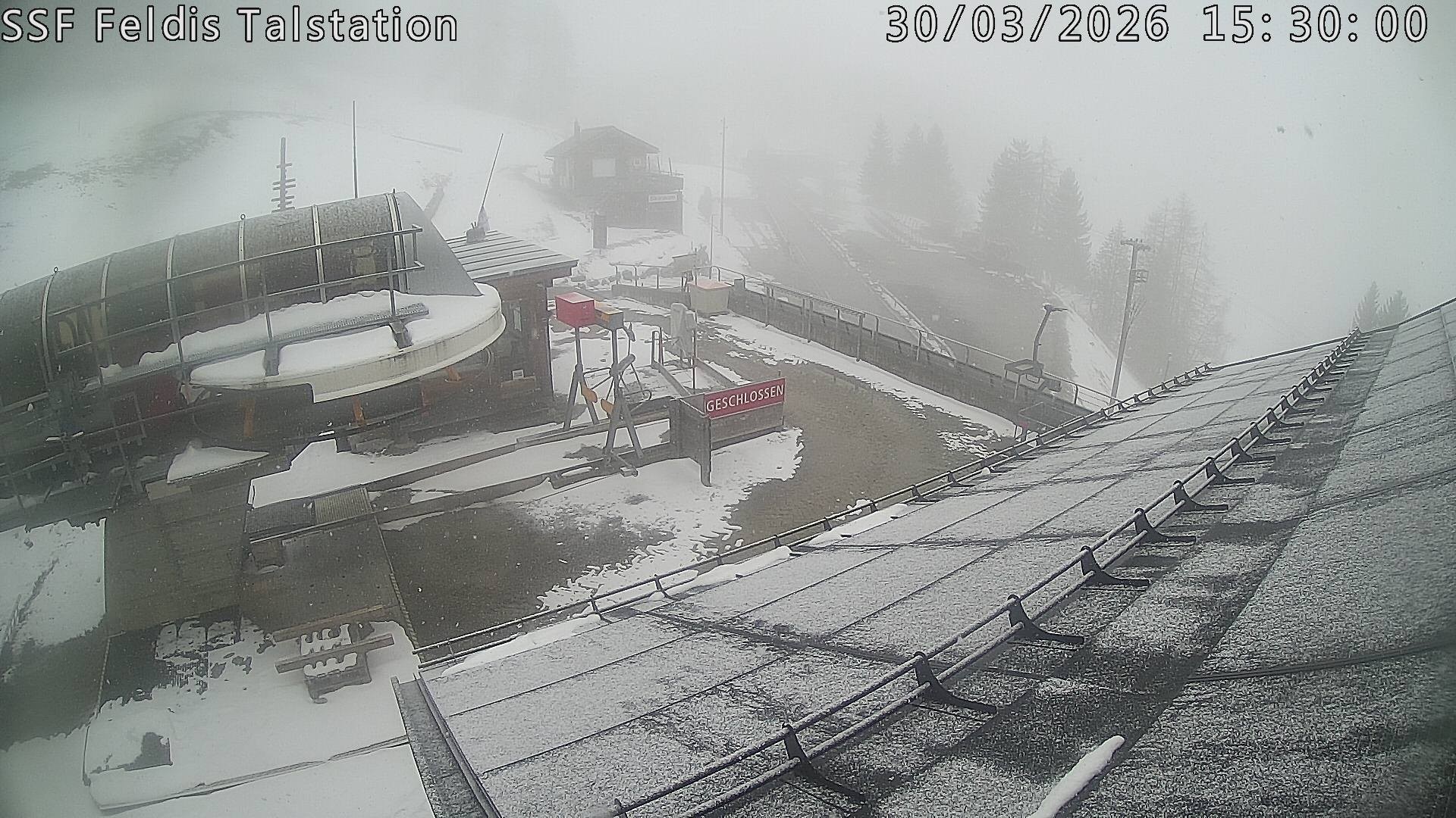 Archived image Webcam Valley station Feldis
