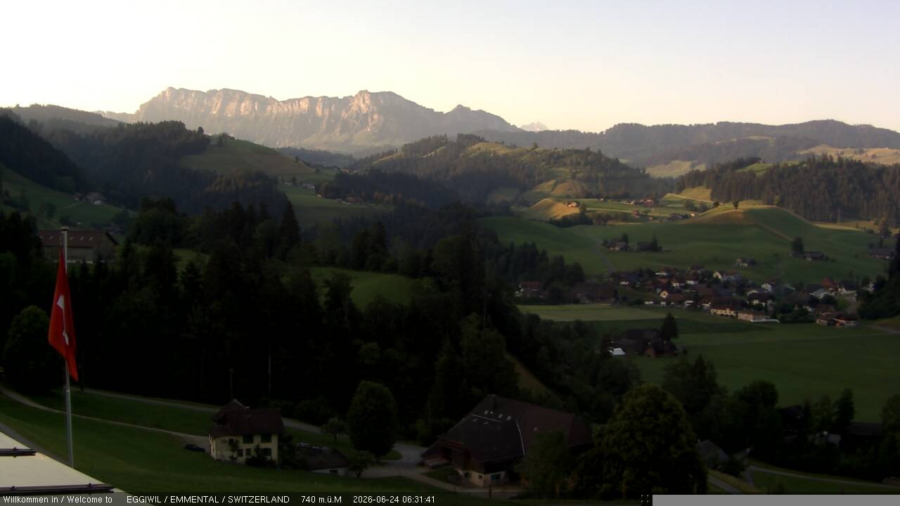 Archived image Webcam View from the Berghaus Eggiwil