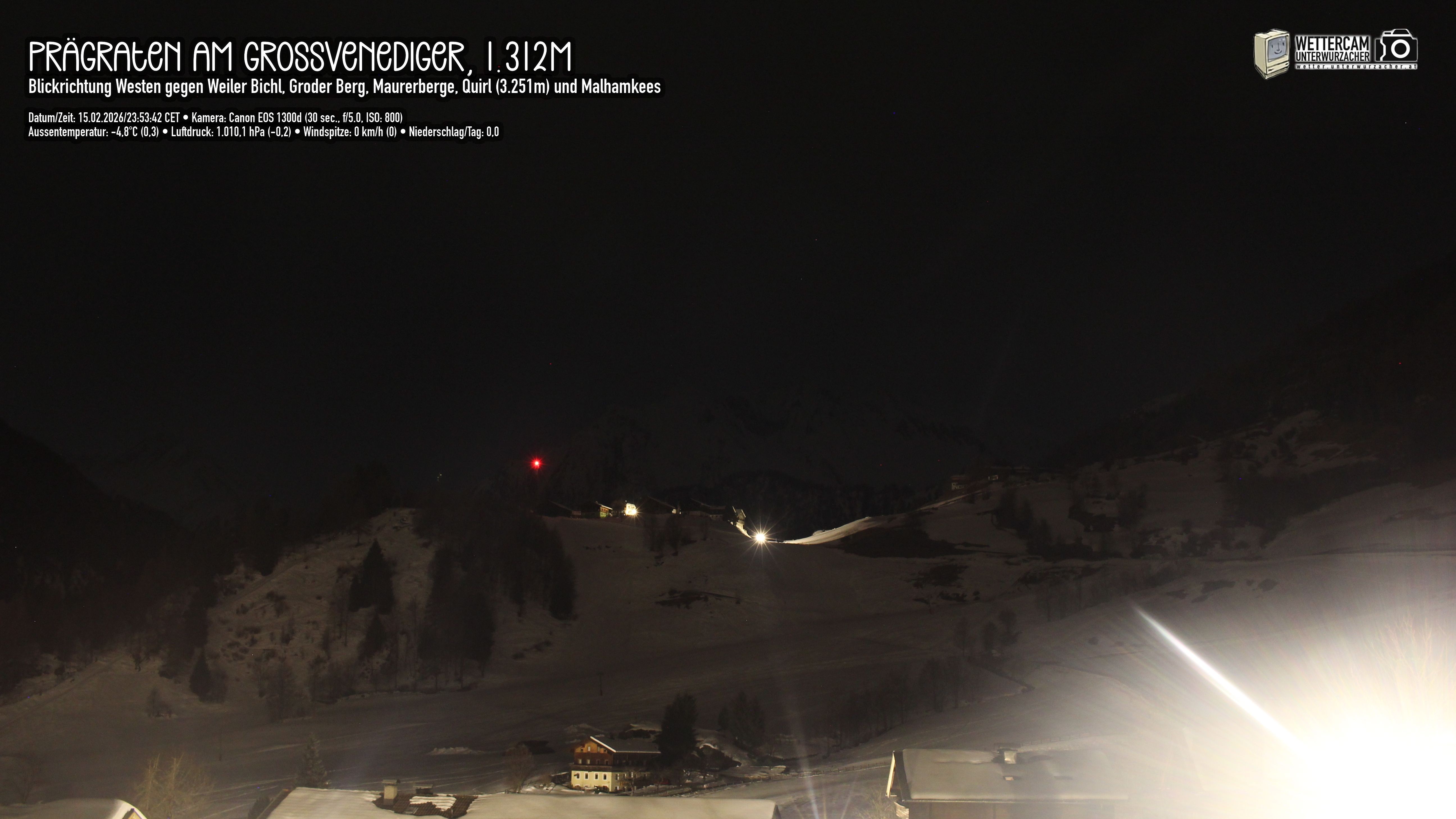 Archiv Foto Webcam Prägraten am Großvenediger - Dorf Bichl und Maurer Berge