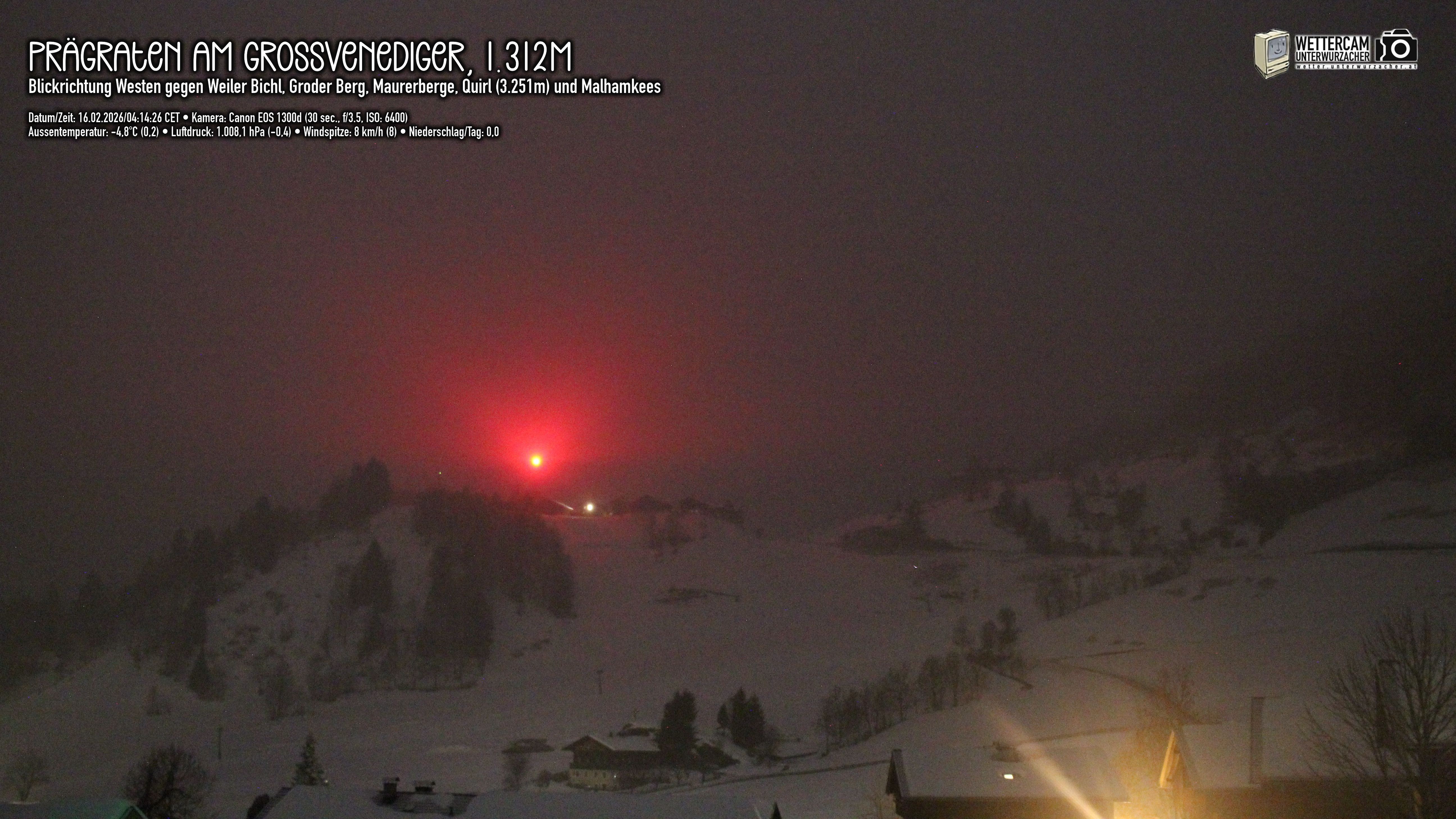 Archiv Foto Webcam Prägraten am Großvenediger - Dorf Bichl und Maurer Berge