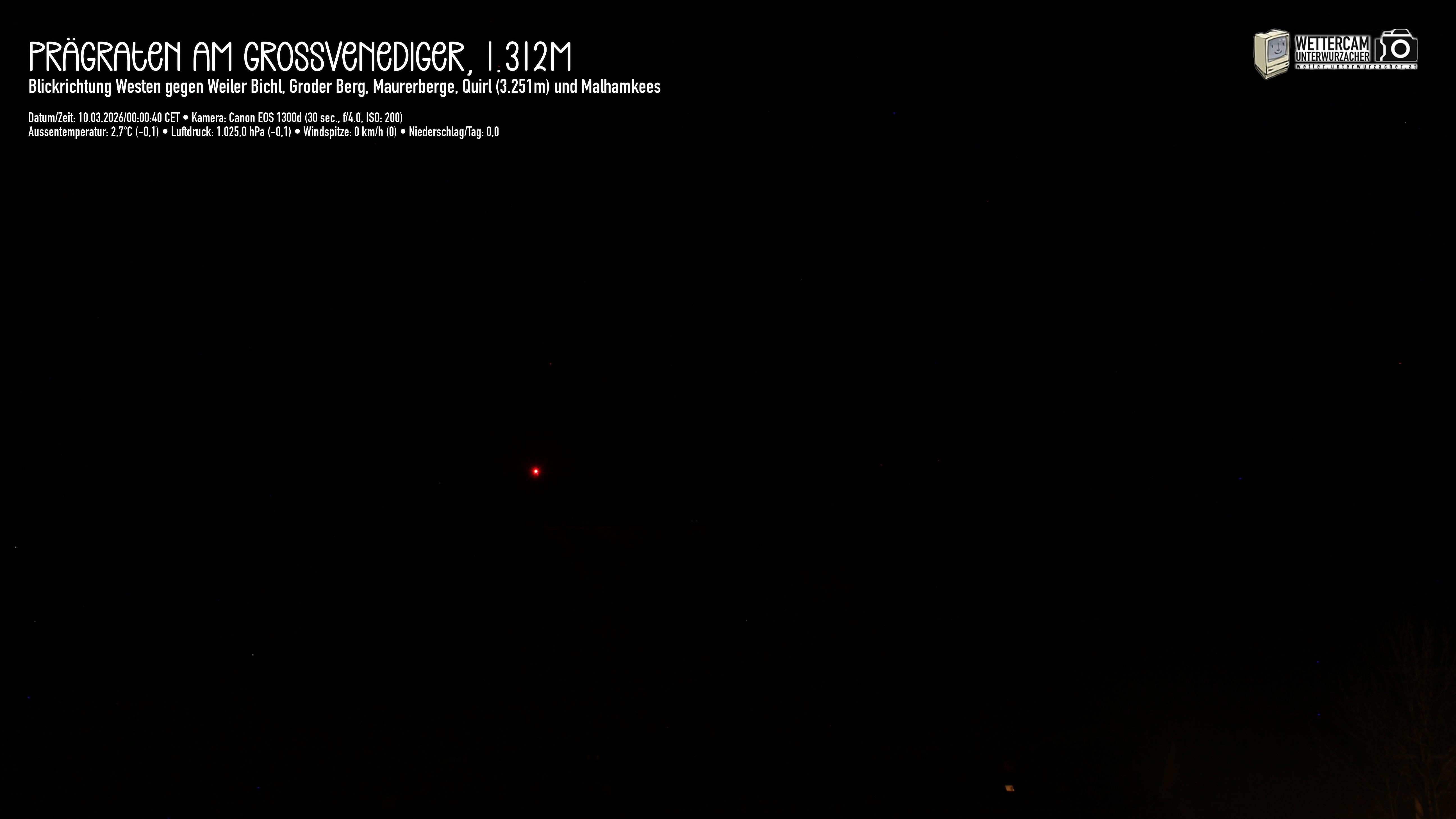 Archiv Foto Webcam Prägraten am Großvenediger - Dorf Bichl und Maurer Berge