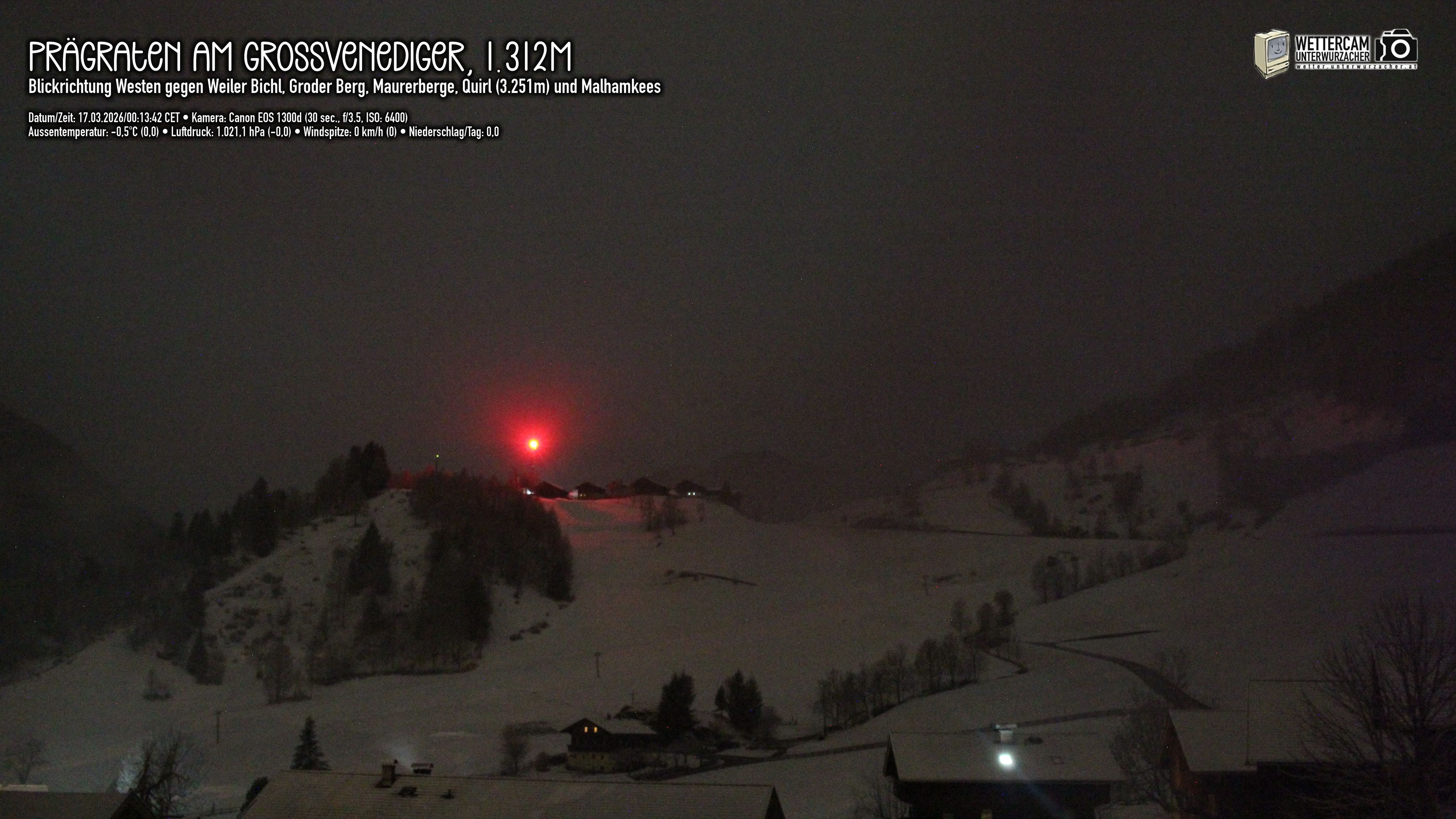 Archiv Foto Webcam Prägraten am Großvenediger - Dorf Bichl und Maurer Berge