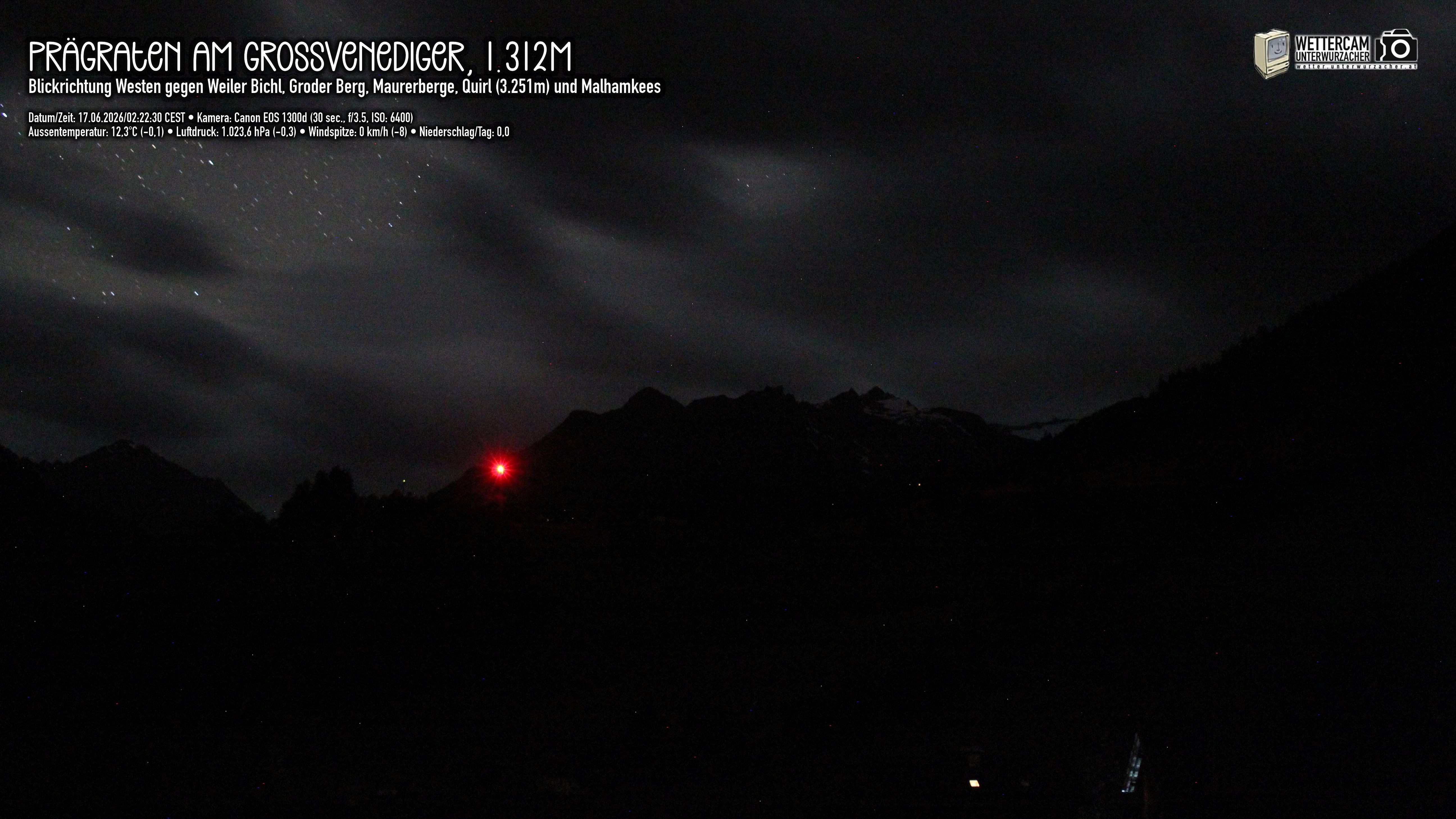Archiv Foto Webcam Prägraten am Großvenediger - Dorf Bichl und Maurer Berge