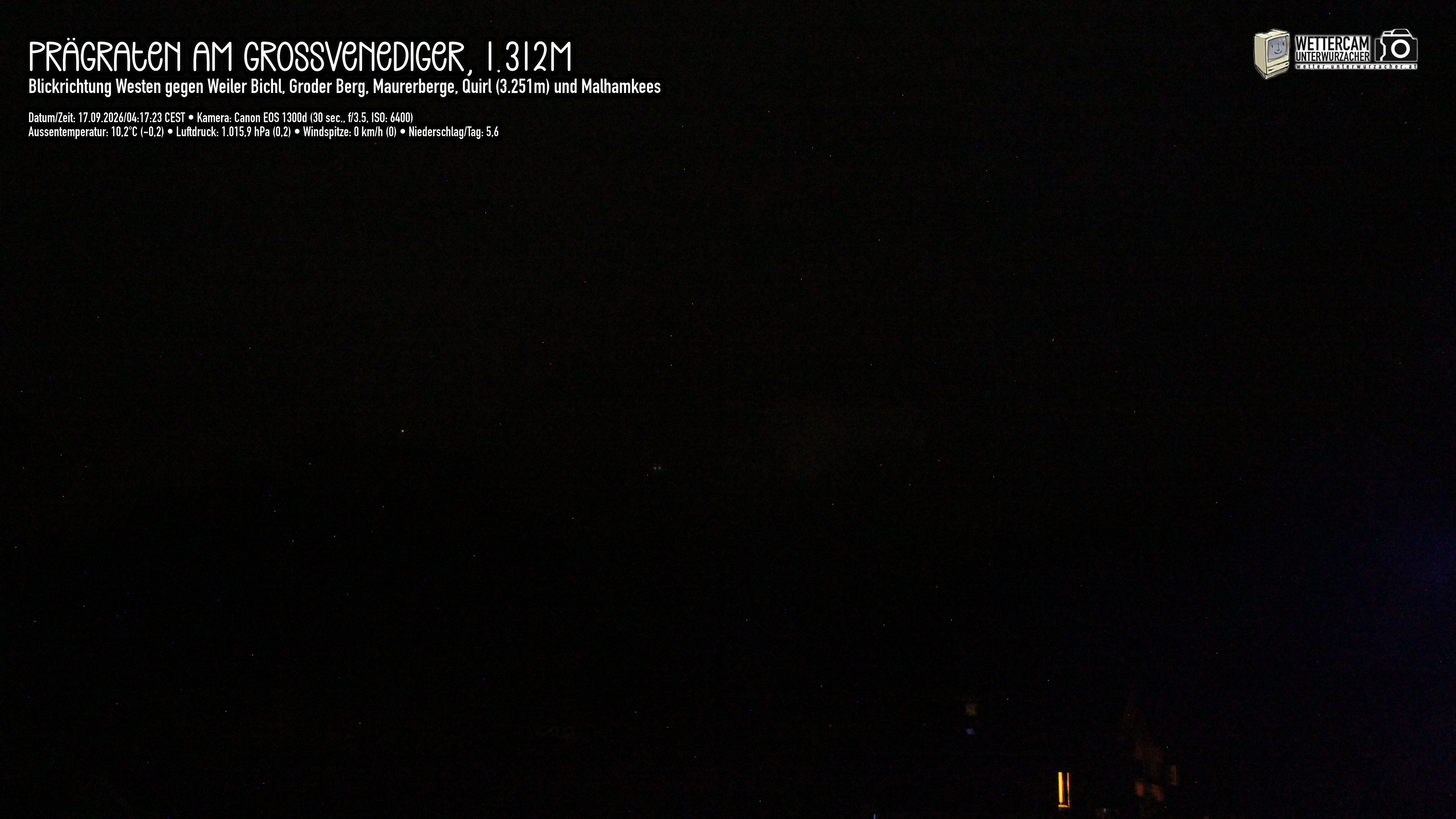 Archived image Webcam Prägraten am Großvenediger - Maurer Berge