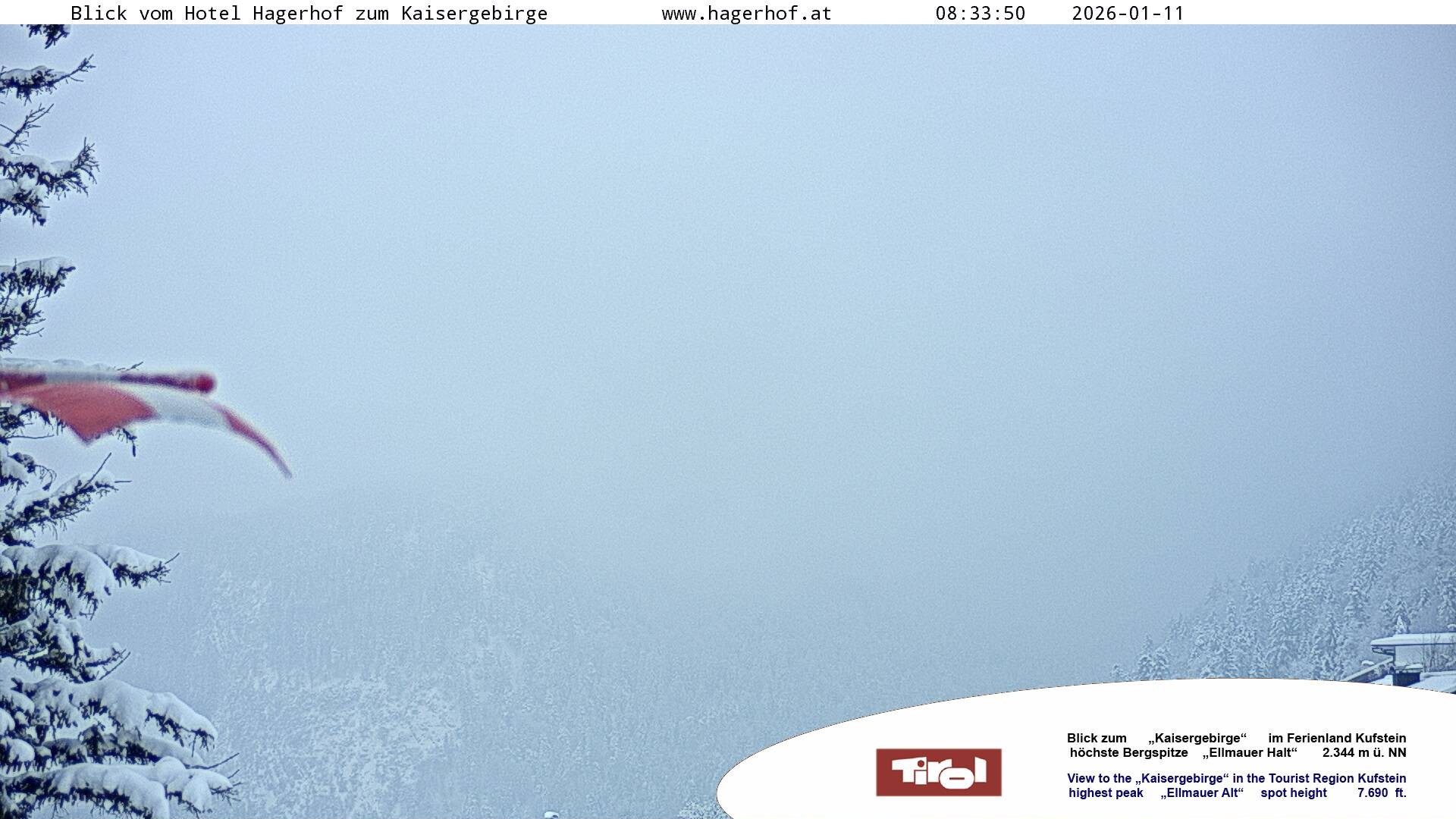 Archiv Foto Webcam Blick aufs Kaisergebirge