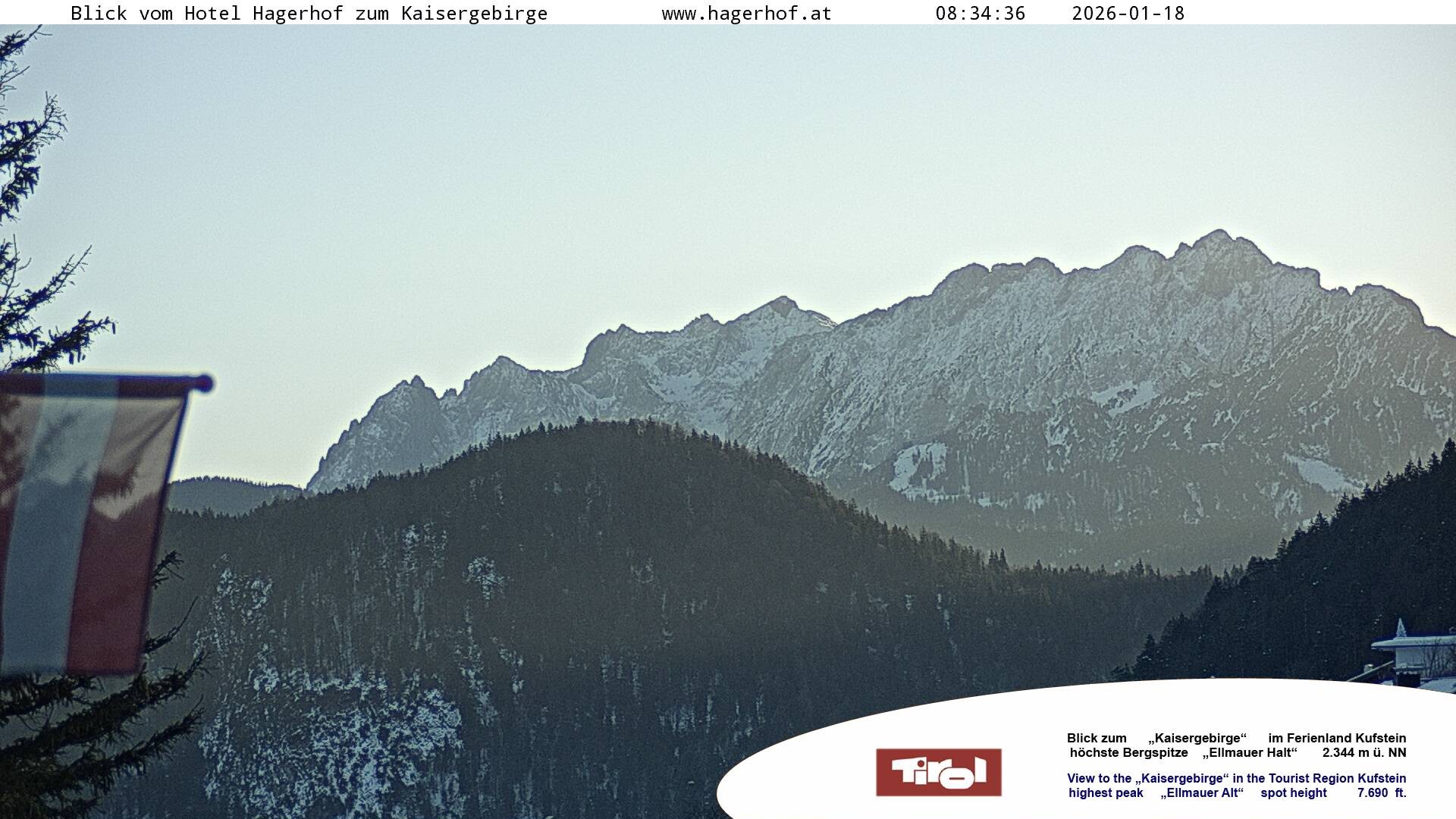 Archiv Foto Webcam Blick aufs Kaisergebirge