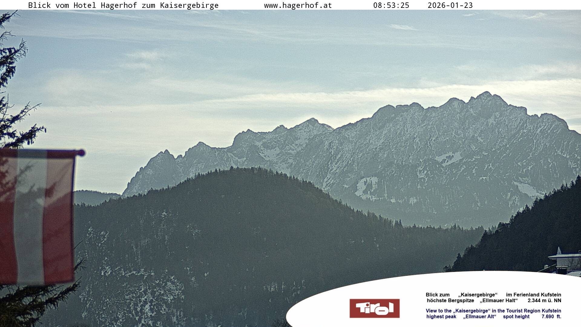 Archiv Foto Webcam Blick aufs Kaisergebirge