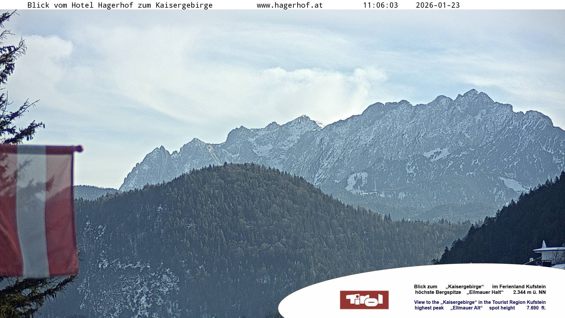 Archiv Foto Webcam Blick aufs Kaisergebirge