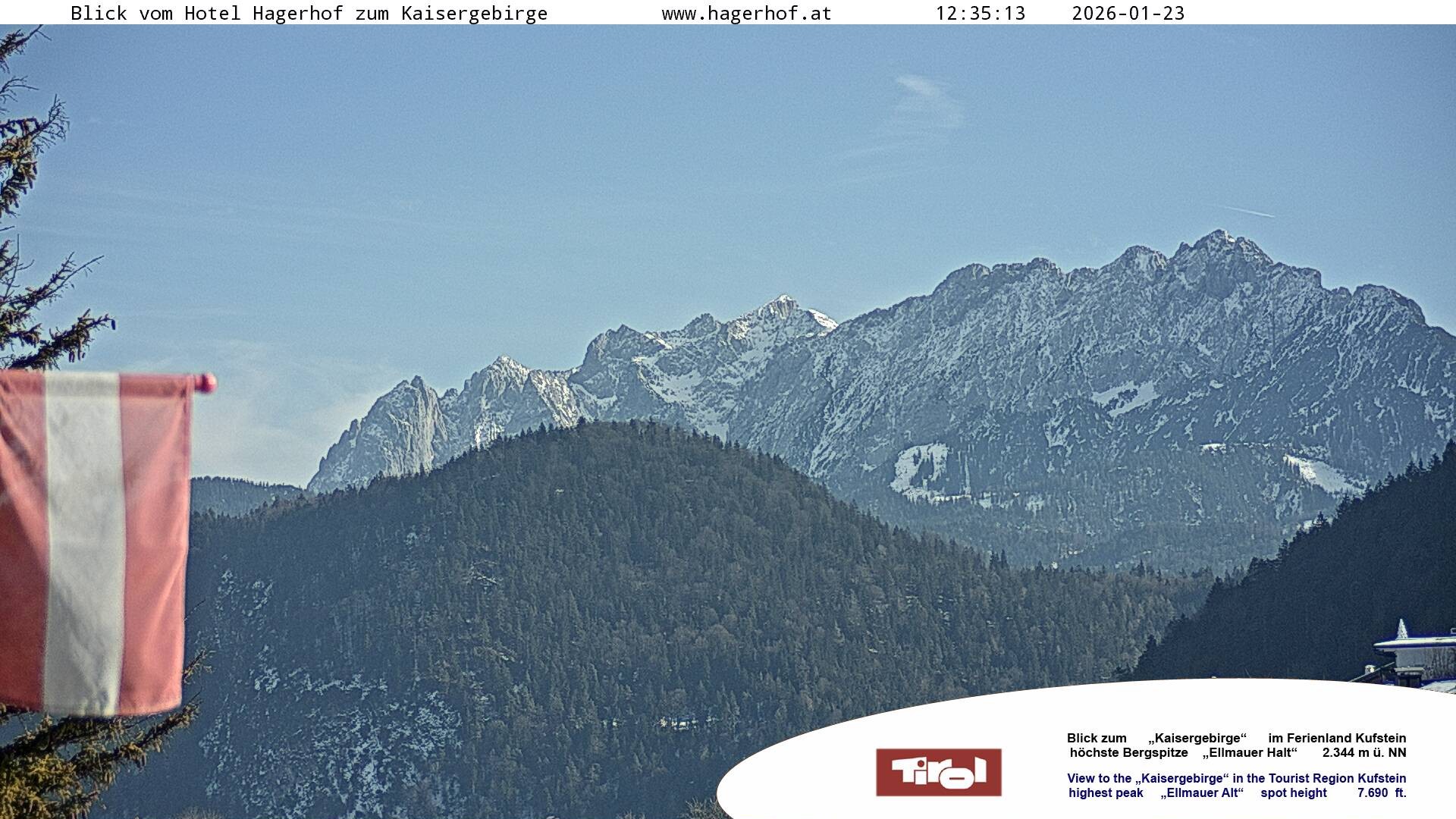 Archiv Foto Webcam Blick aufs Kaisergebirge