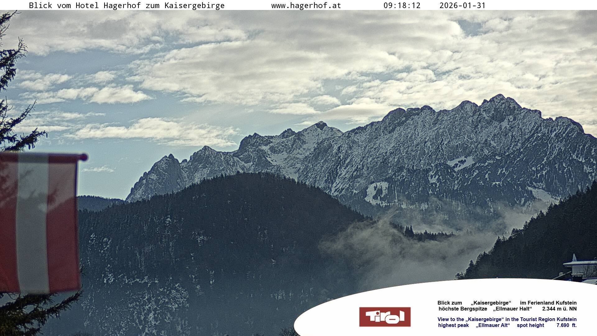 Archiv Foto Webcam Blick aufs Kaisergebirge
