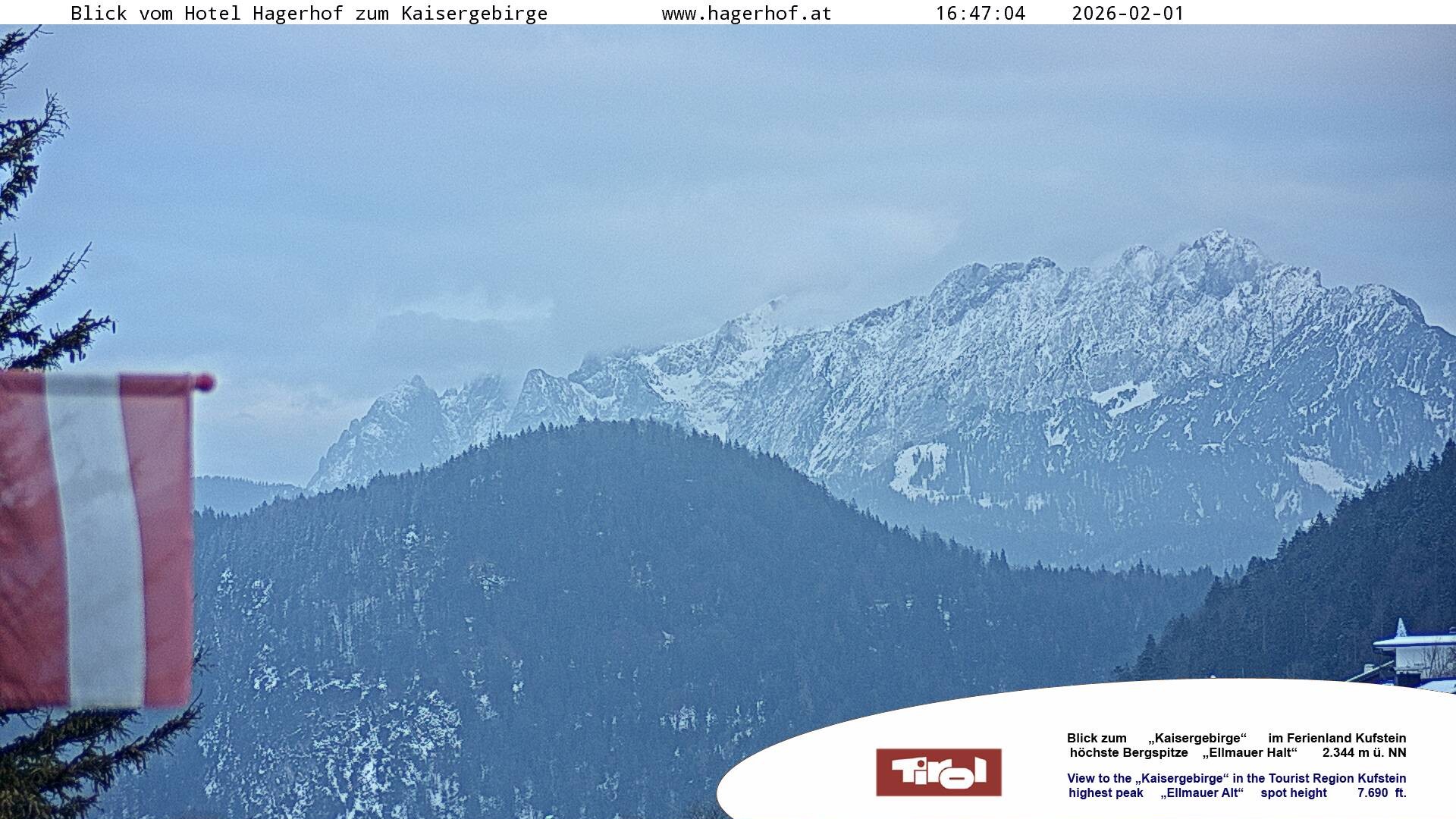 Archiv Foto Webcam Blick aufs Kaisergebirge