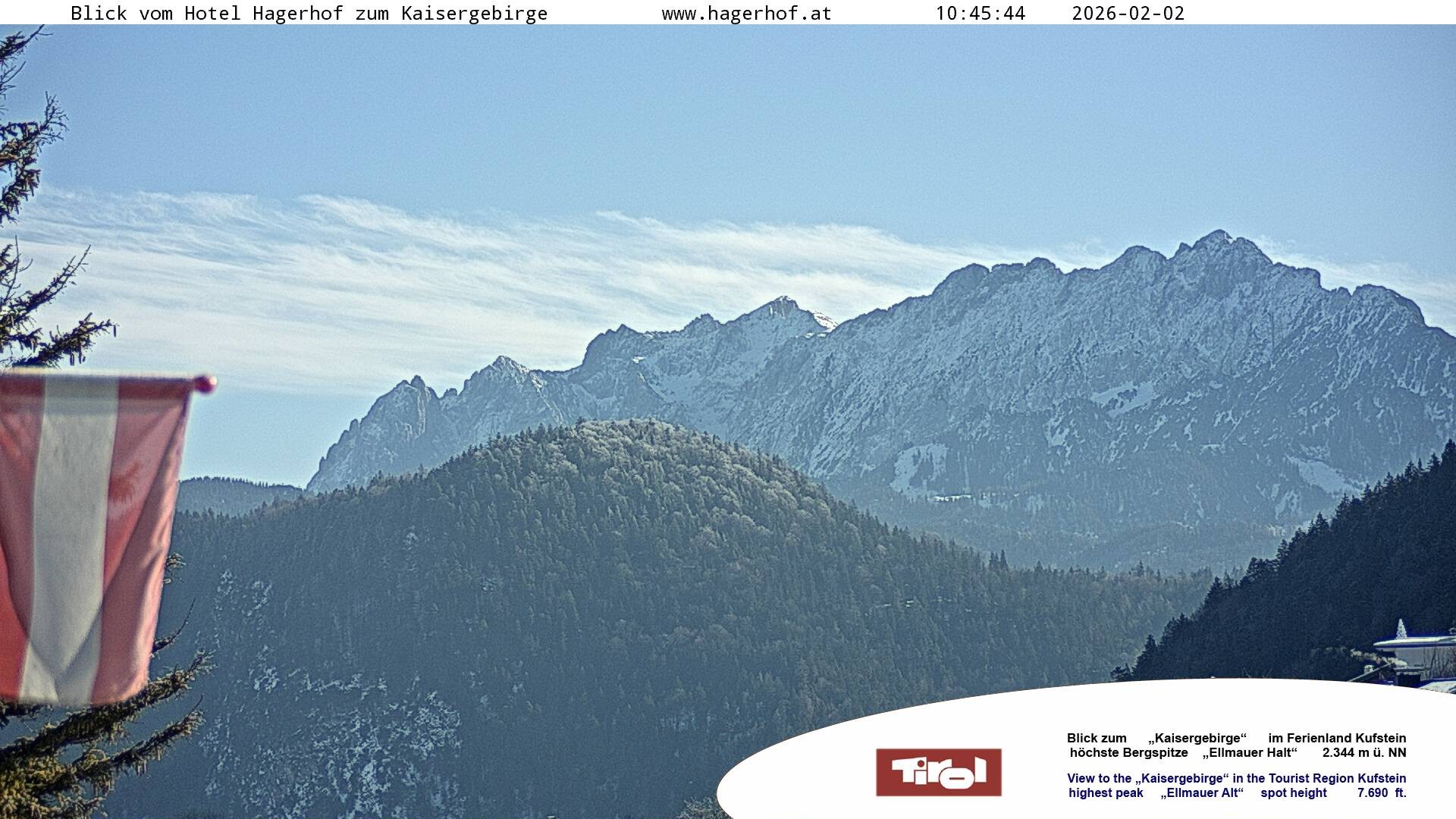 Archiv Foto Webcam Blick aufs Kaisergebirge