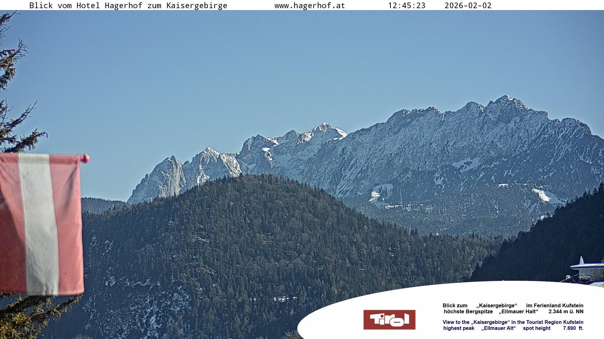 Archiv Foto Webcam Blick aufs Kaisergebirge