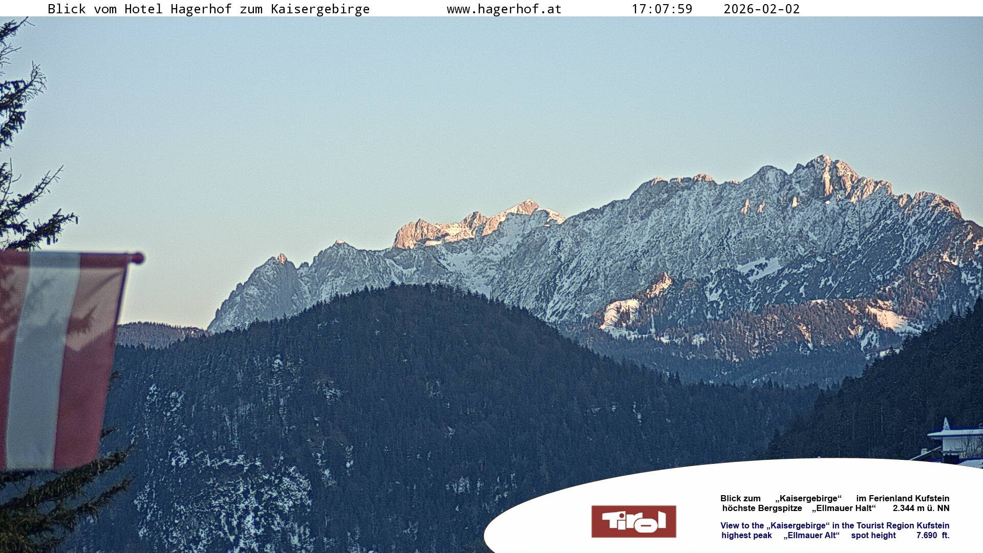 Archiv Foto Webcam Blick aufs Kaisergebirge