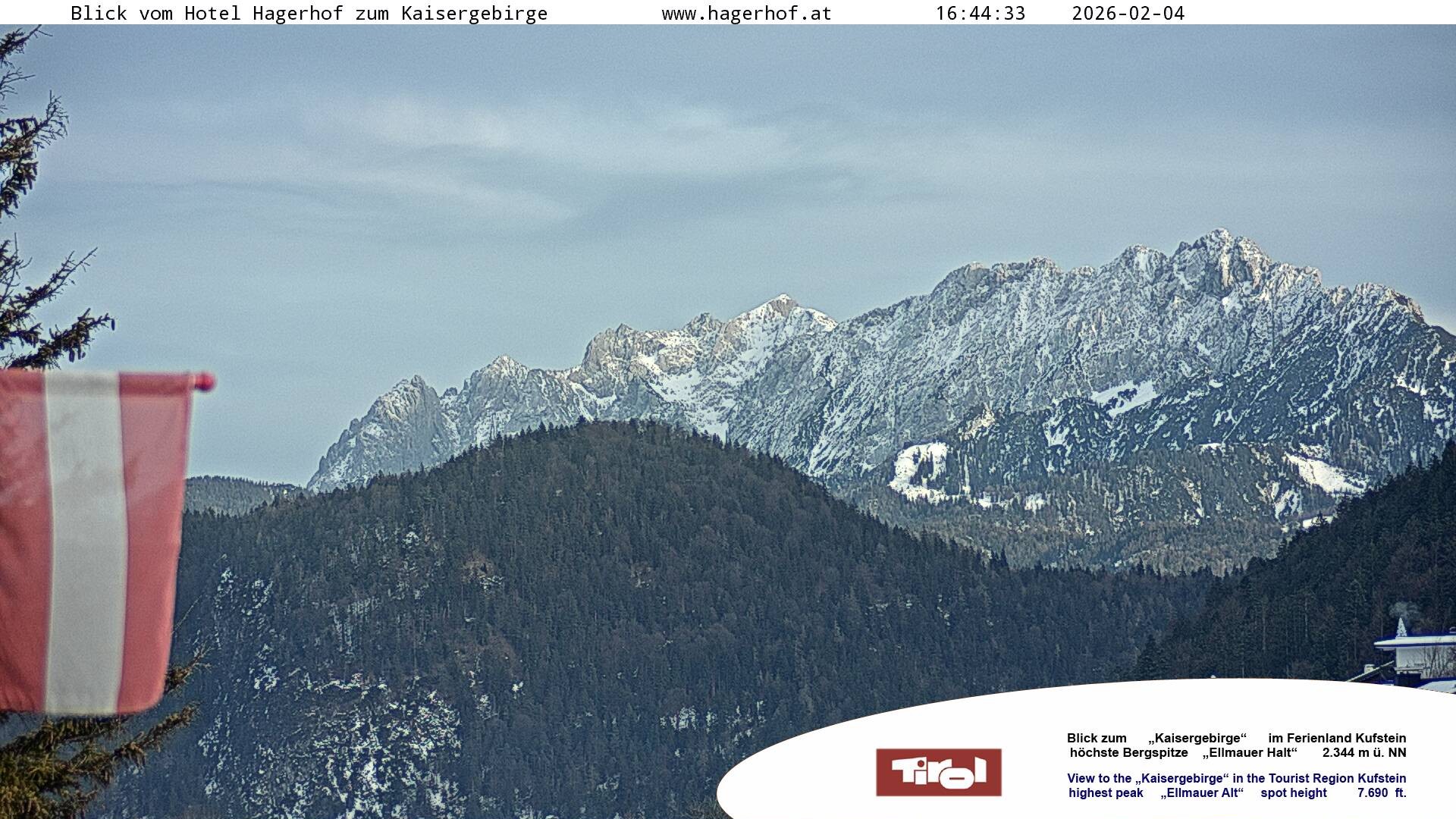 Archiv Foto Webcam Blick aufs Kaisergebirge