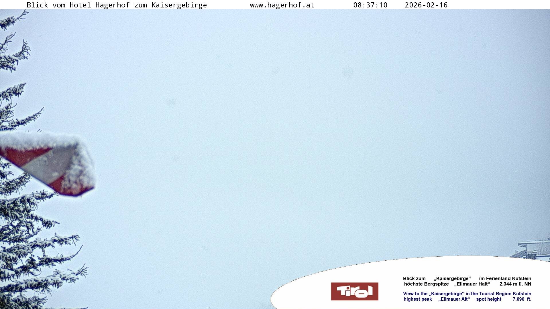 Archiv Foto Webcam Blick aufs Kaisergebirge