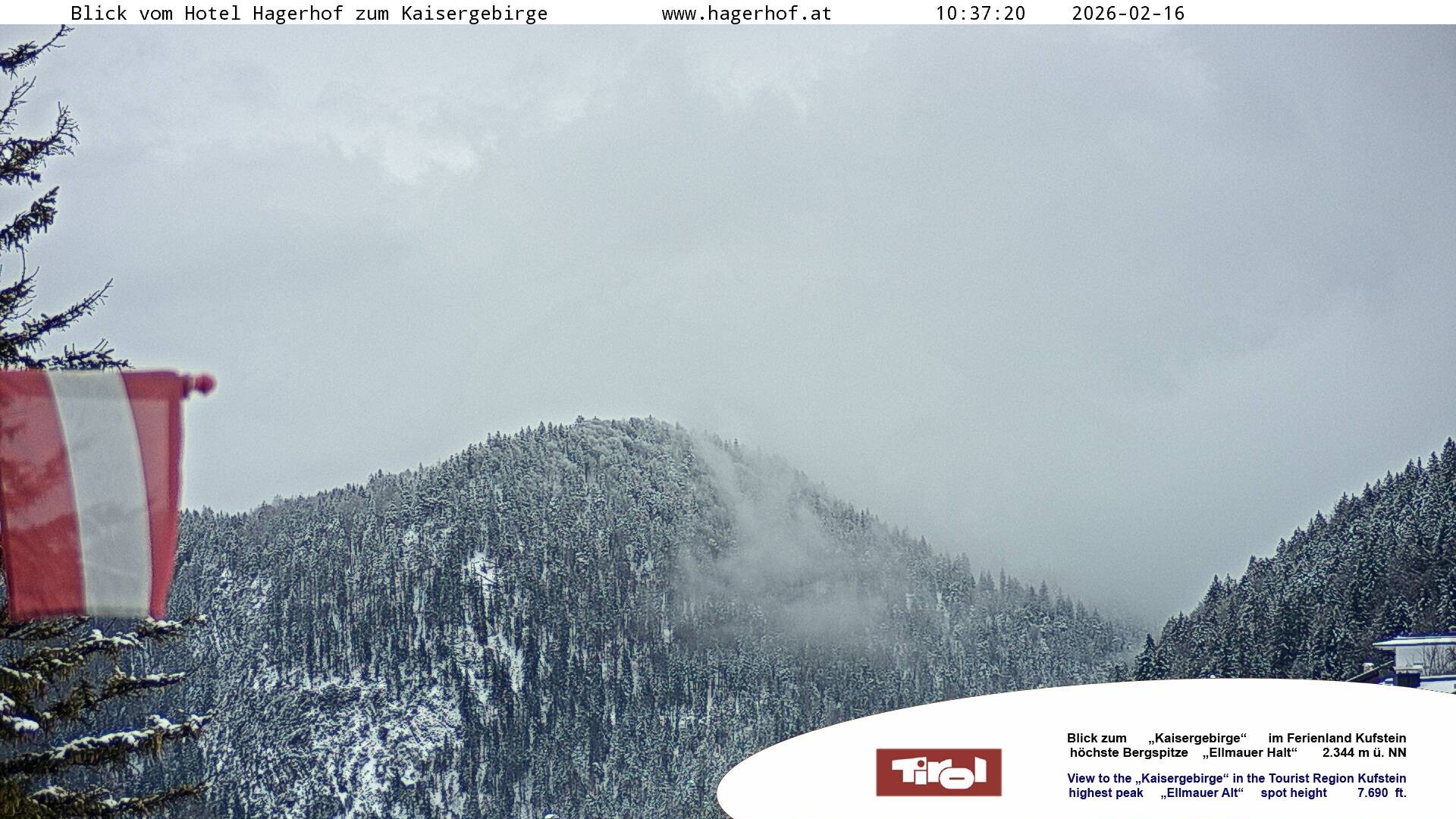 Archiv Foto Webcam Blick aufs Kaisergebirge
