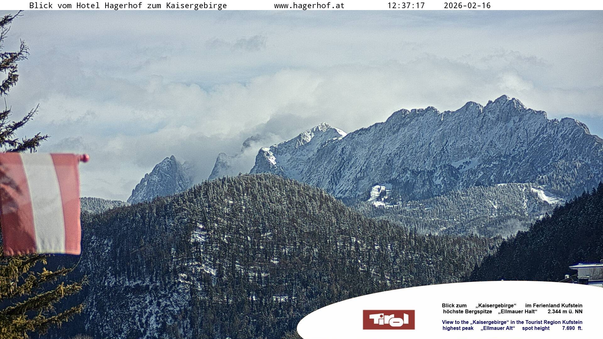 Archiv Foto Webcam Blick aufs Kaisergebirge