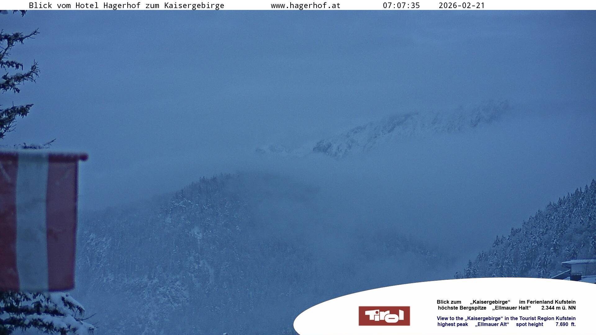 Archiv Foto Webcam Blick aufs Kaisergebirge