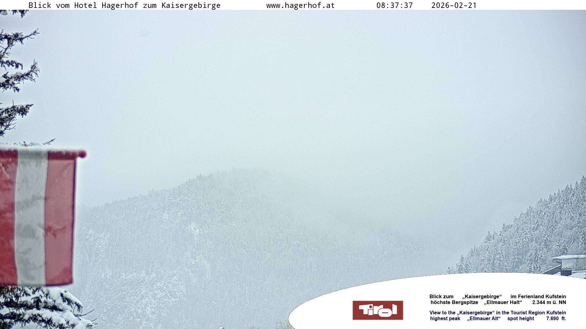 Archiv Foto Webcam Blick aufs Kaisergebirge