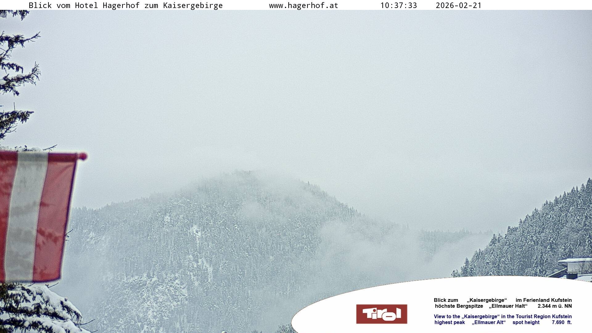 Archiv Foto Webcam Blick aufs Kaisergebirge