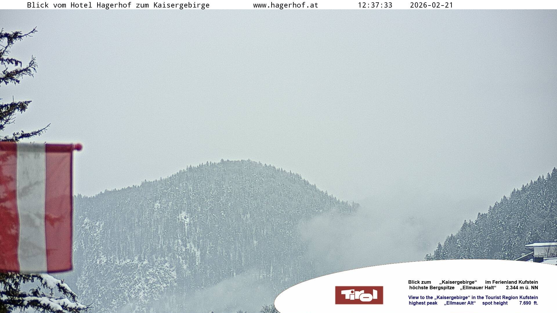 Archiv Foto Webcam Blick aufs Kaisergebirge
