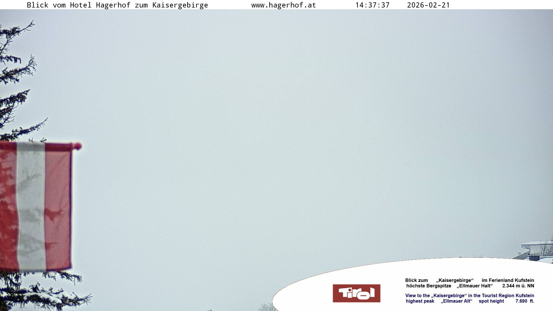 Archiv Foto Webcam Blick aufs Kaisergebirge