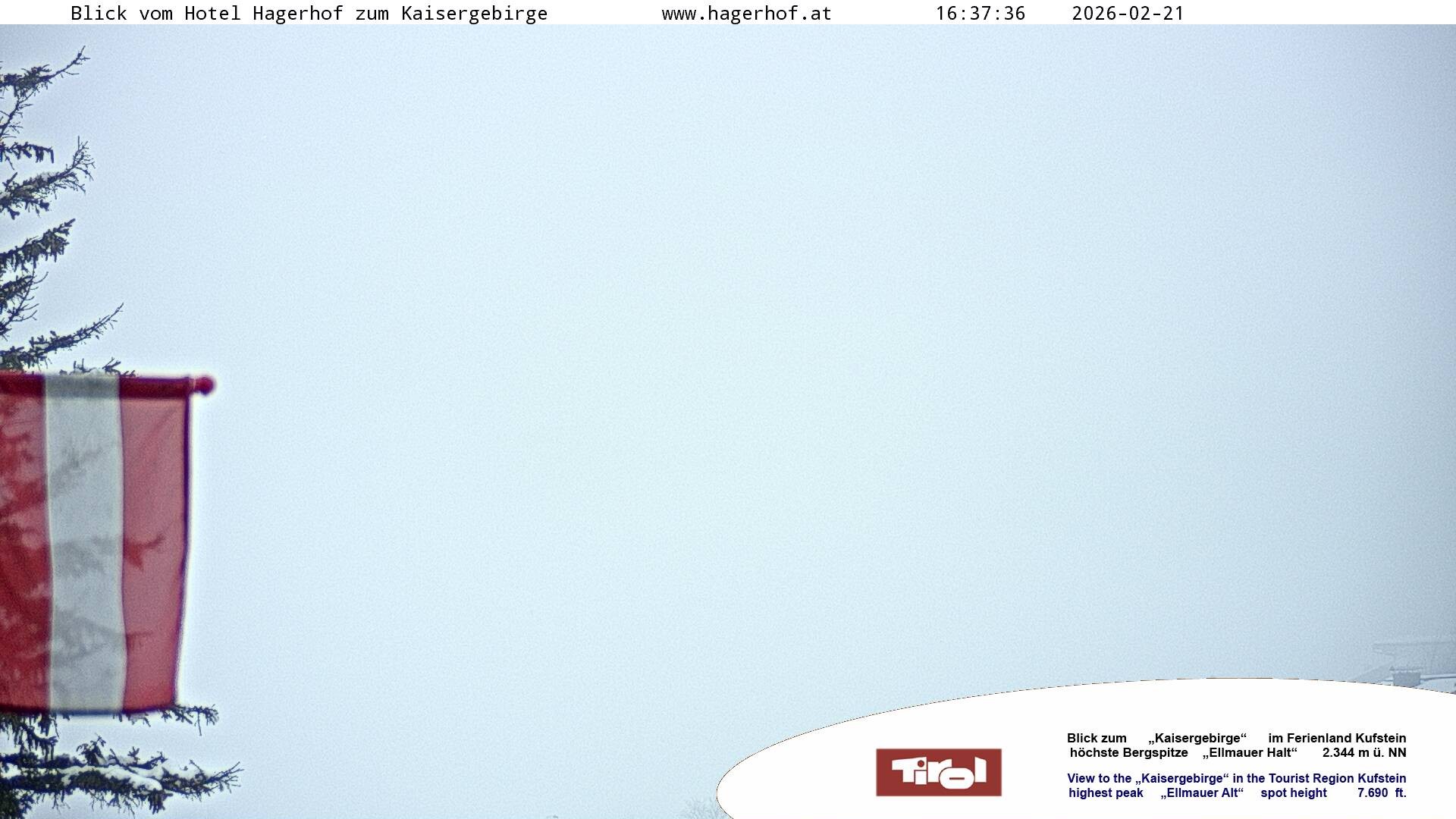 Archiv Foto Webcam Blick aufs Kaisergebirge