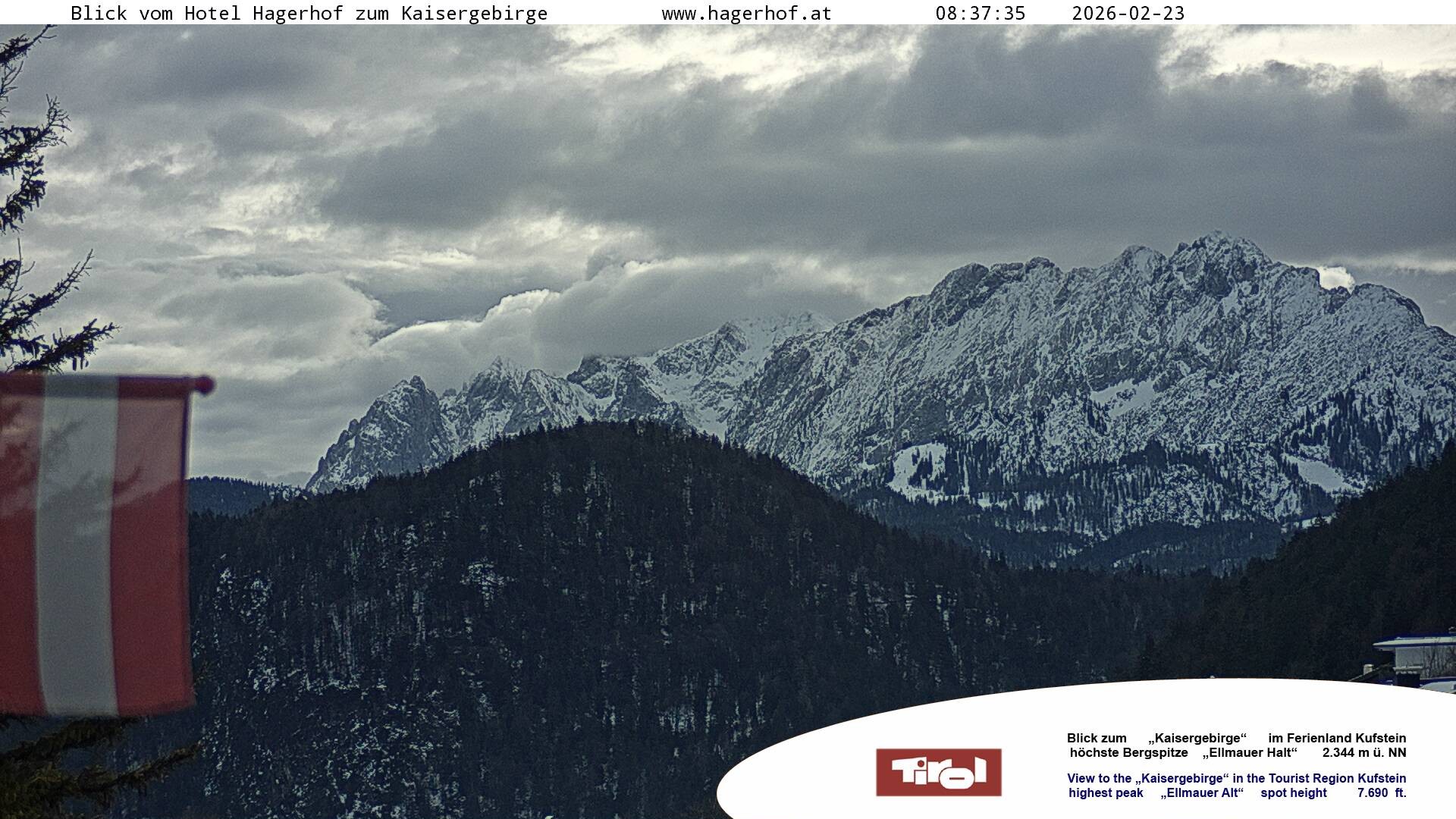 Archiv Foto Webcam Blick aufs Kaisergebirge