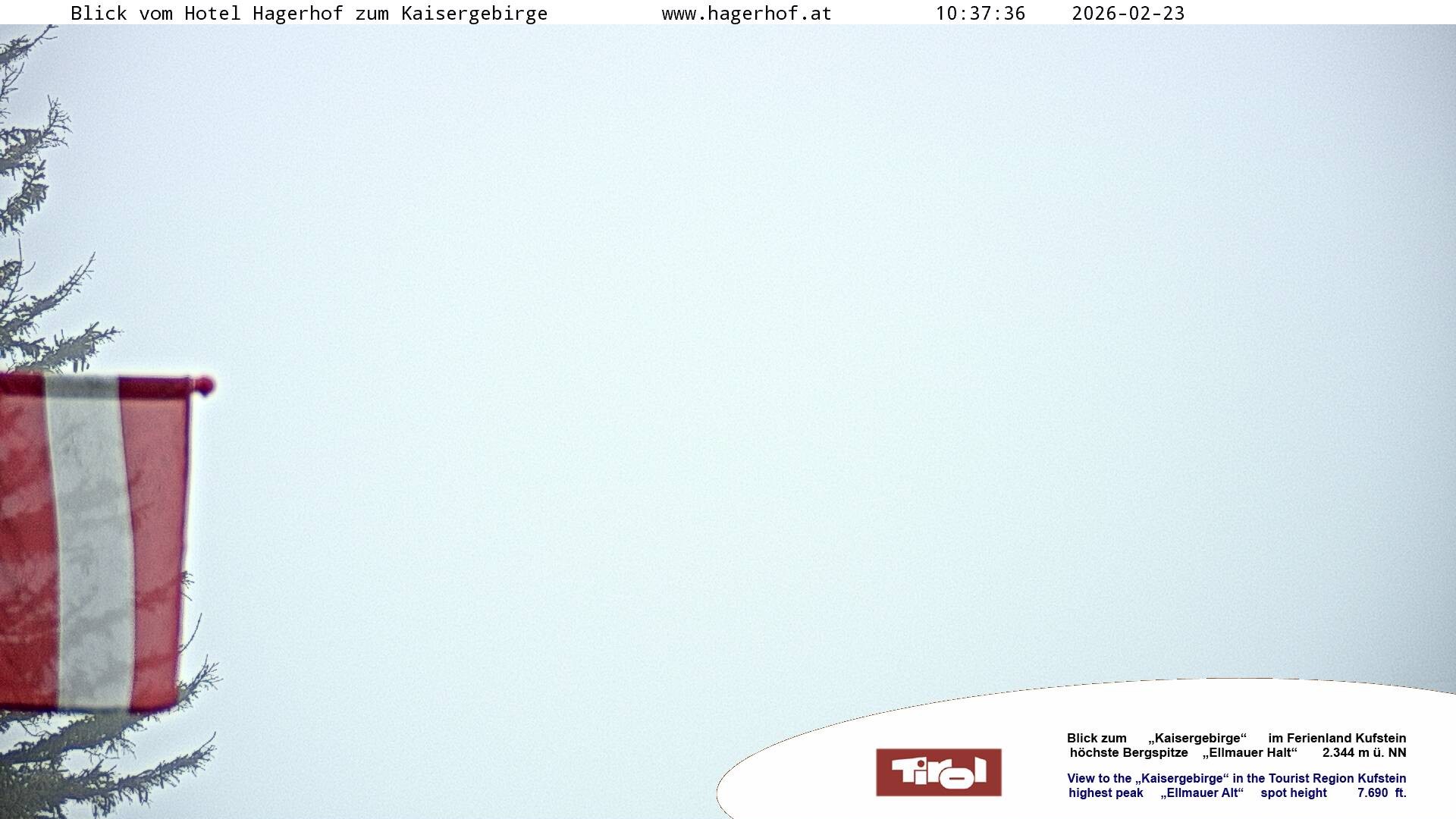 Archiv Foto Webcam Blick aufs Kaisergebirge