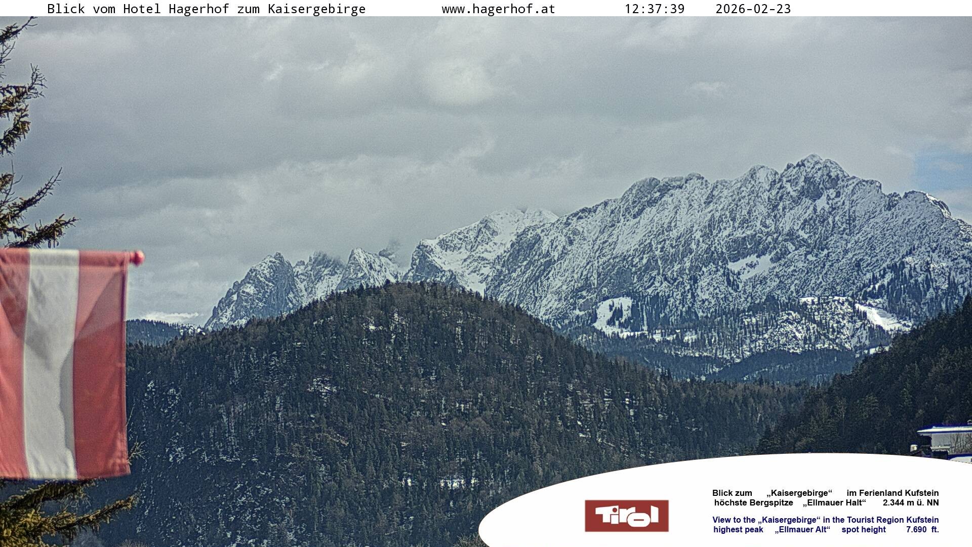 Archiv Foto Webcam Blick aufs Kaisergebirge
