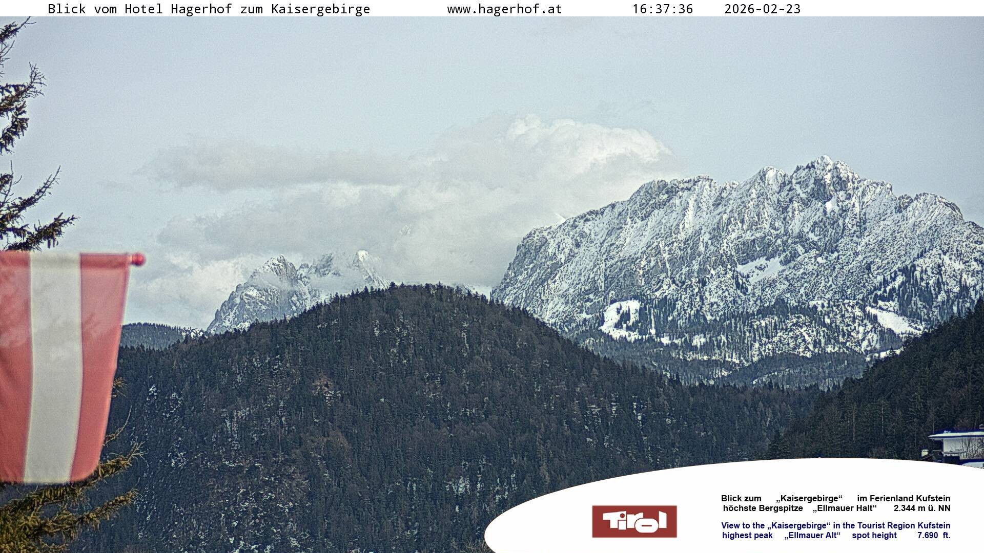 Archiv Foto Webcam Blick aufs Kaisergebirge