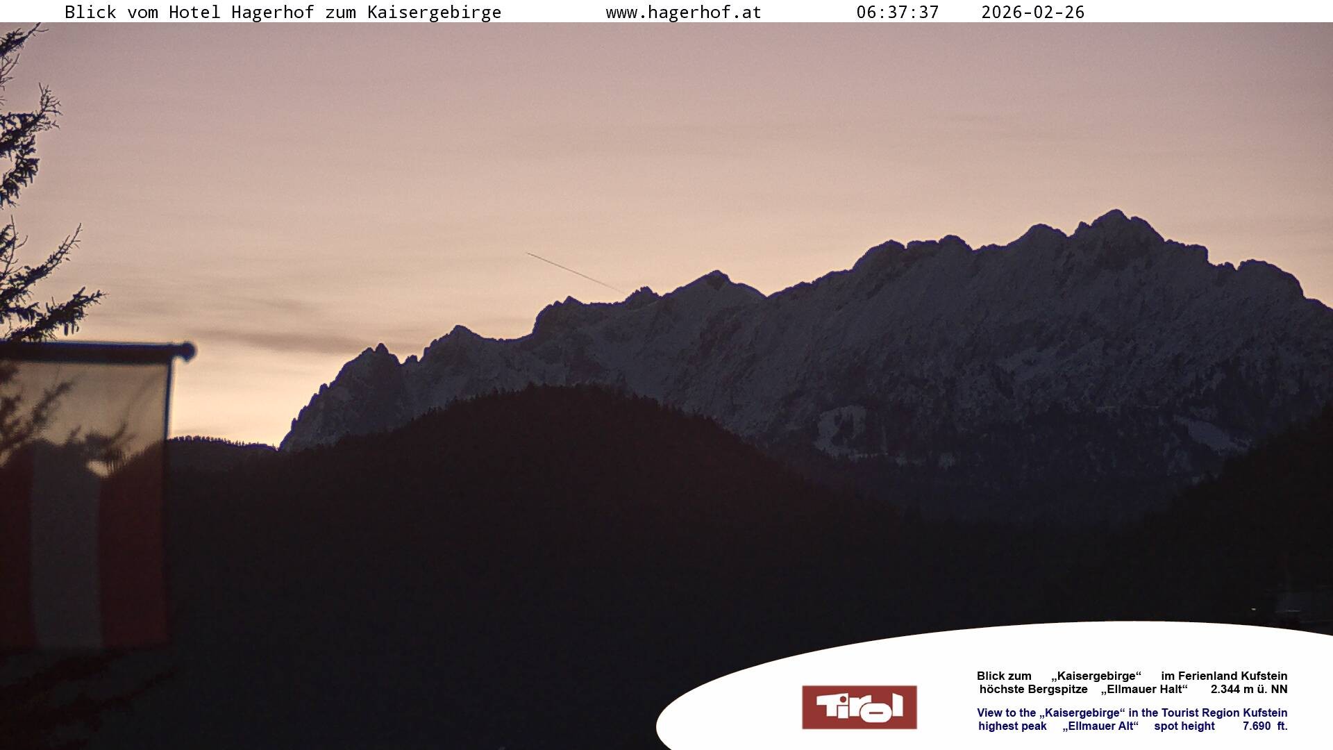 Archived image Webcam View to Kaisergebirge