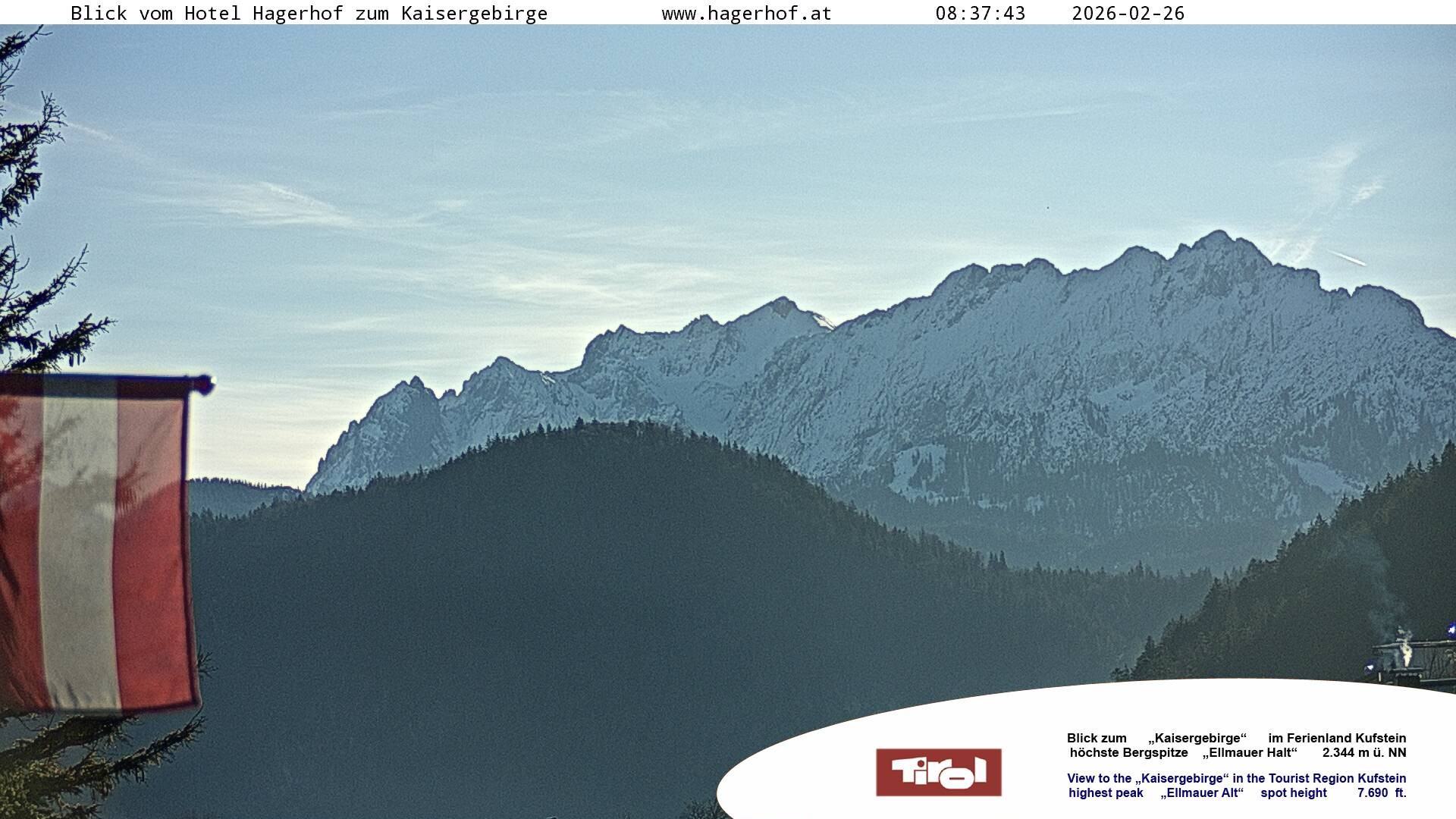 Archived image Webcam View to Kaisergebirge
