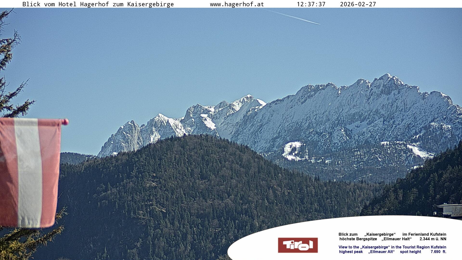 Archiv Foto Webcam Blick aufs Kaisergebirge
