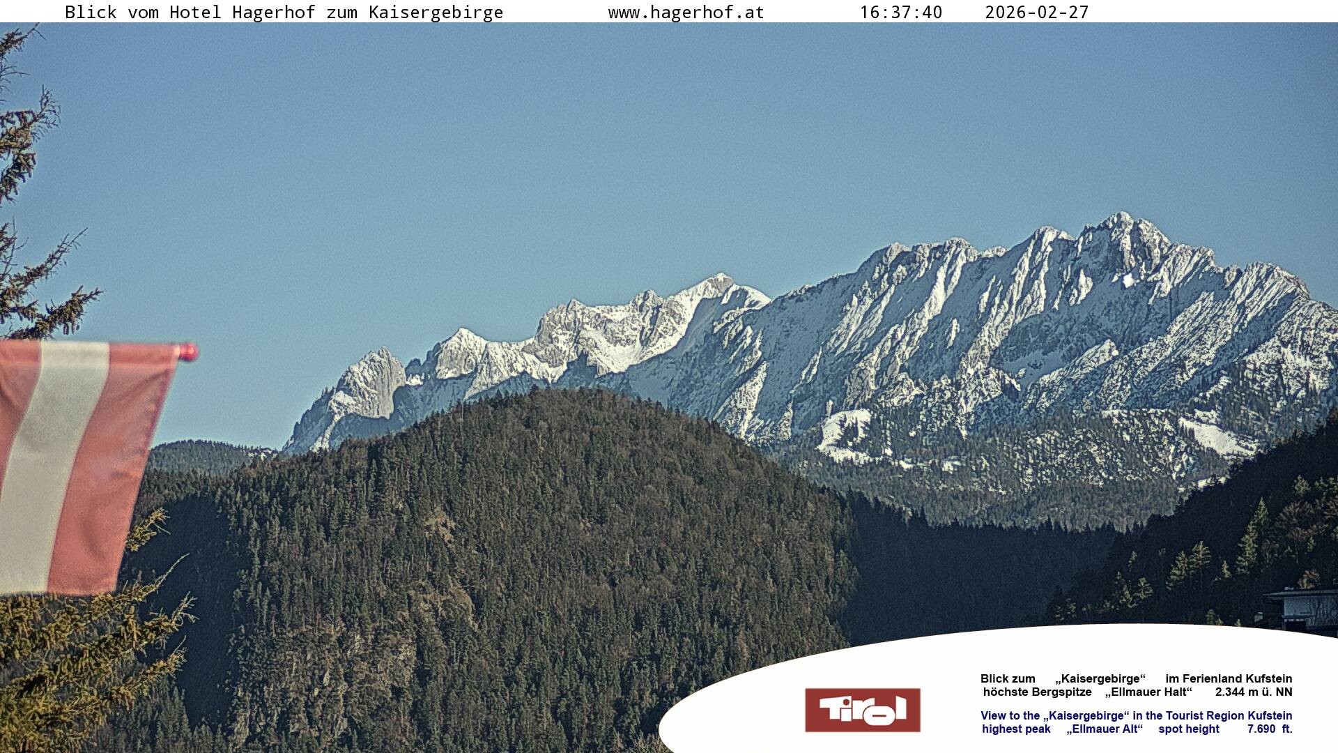 Archiv Foto Webcam Blick aufs Kaisergebirge