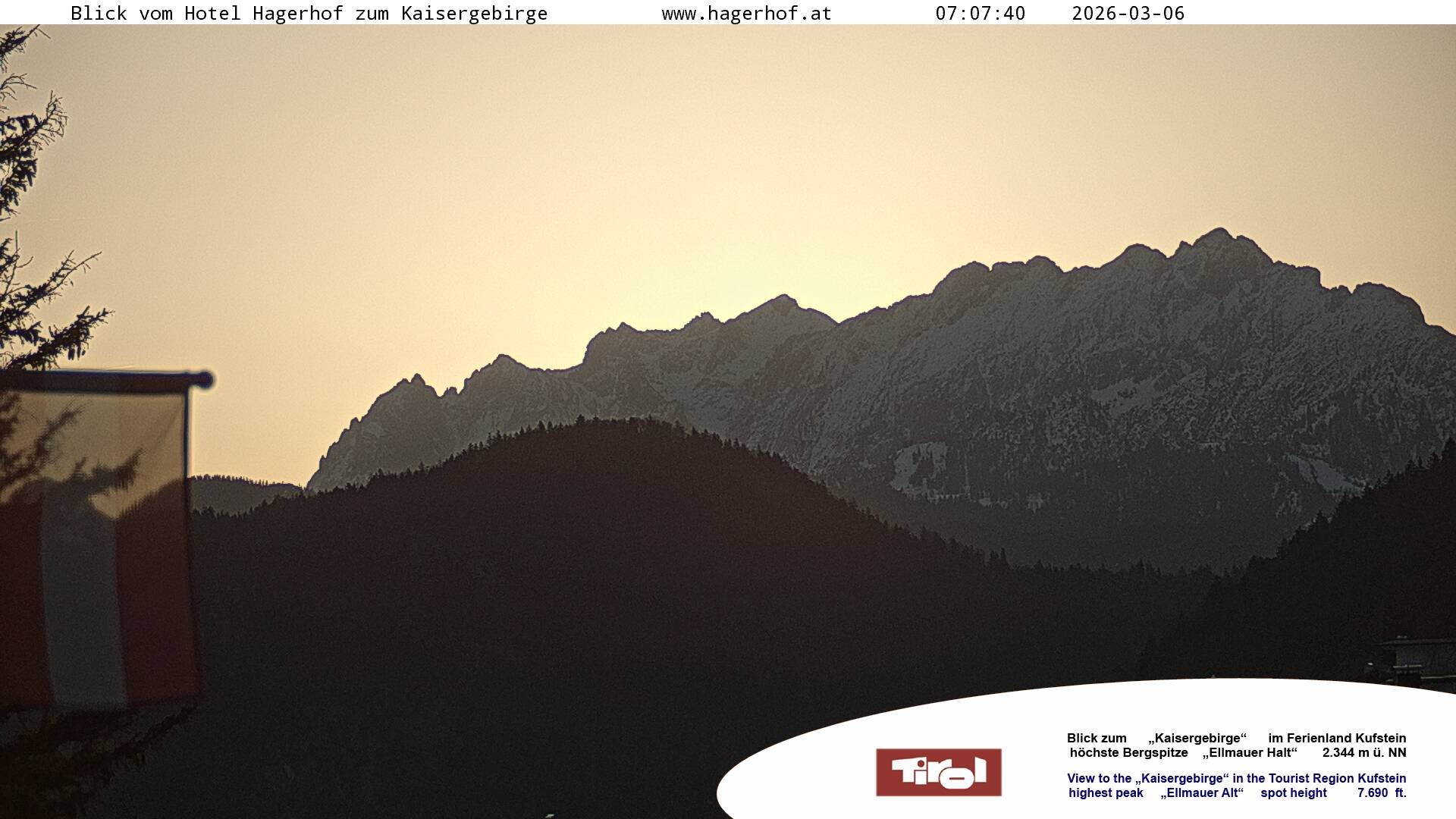 Archiv Foto Webcam Blick aufs Kaisergebirge