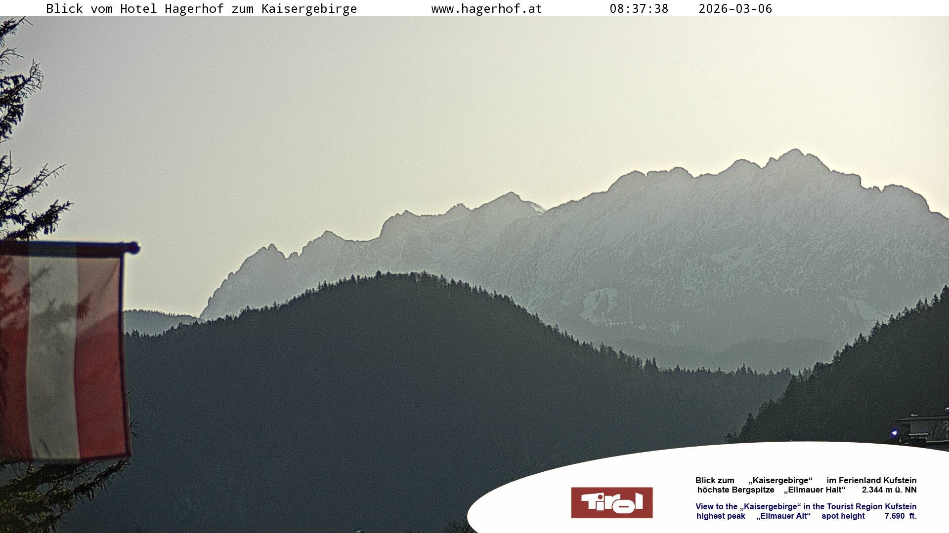 Archiv Foto Webcam Blick aufs Kaisergebirge